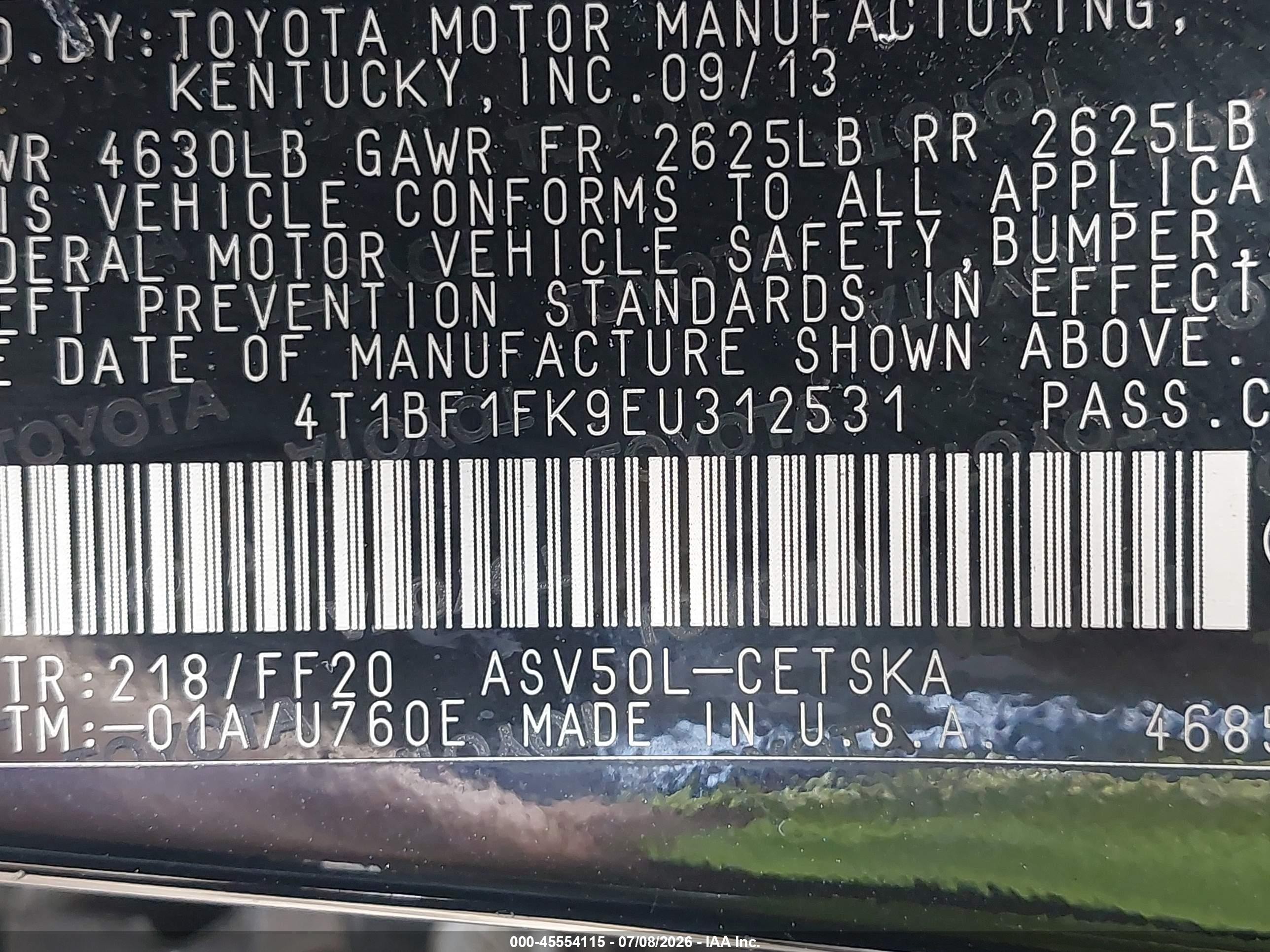 2014 Toyota Camry Se Черный vin: 4T1BF1FK9EU312531