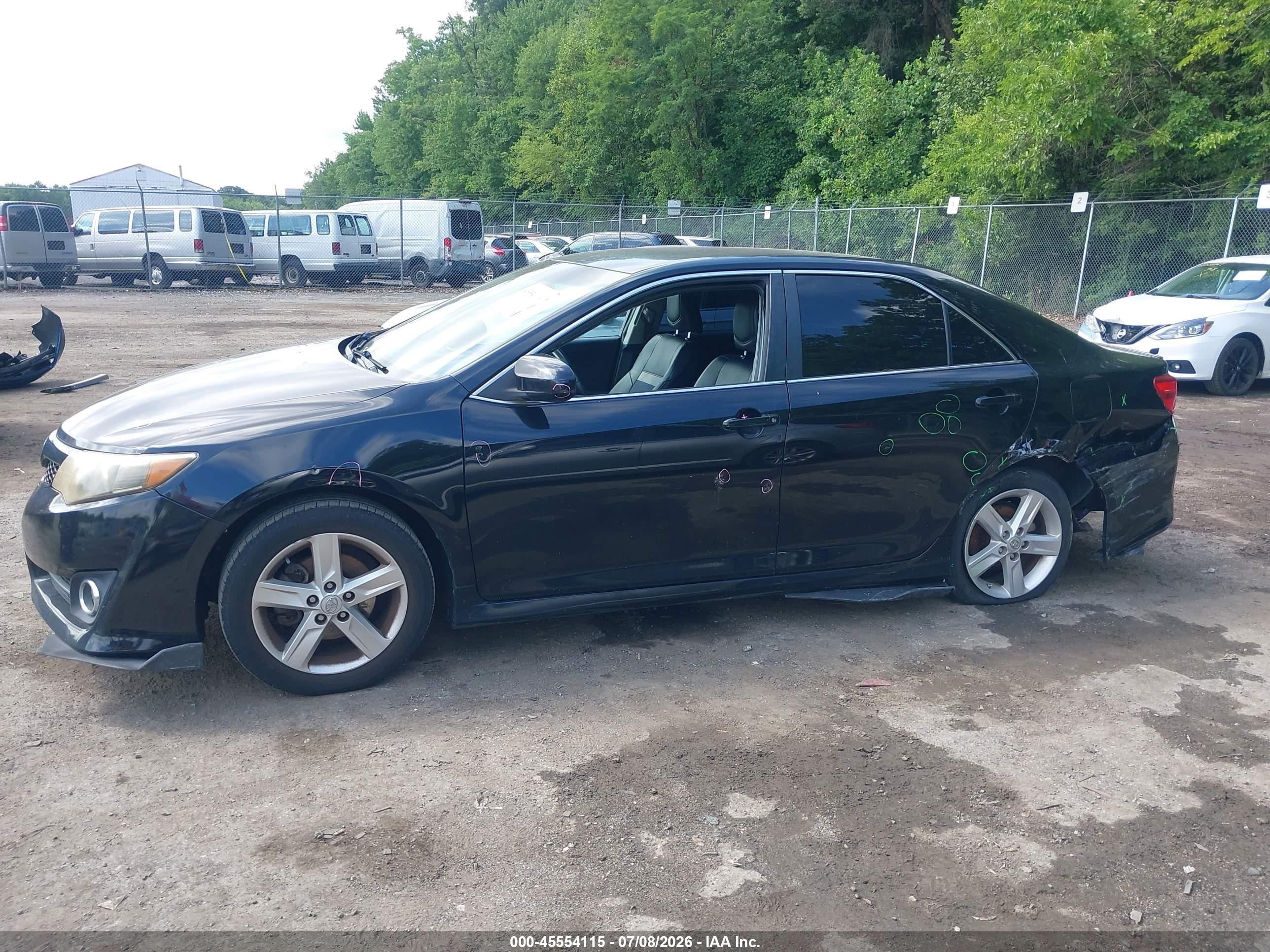 2014 Toyota Camry Se Черный vin: 4T1BF1FK9EU312531