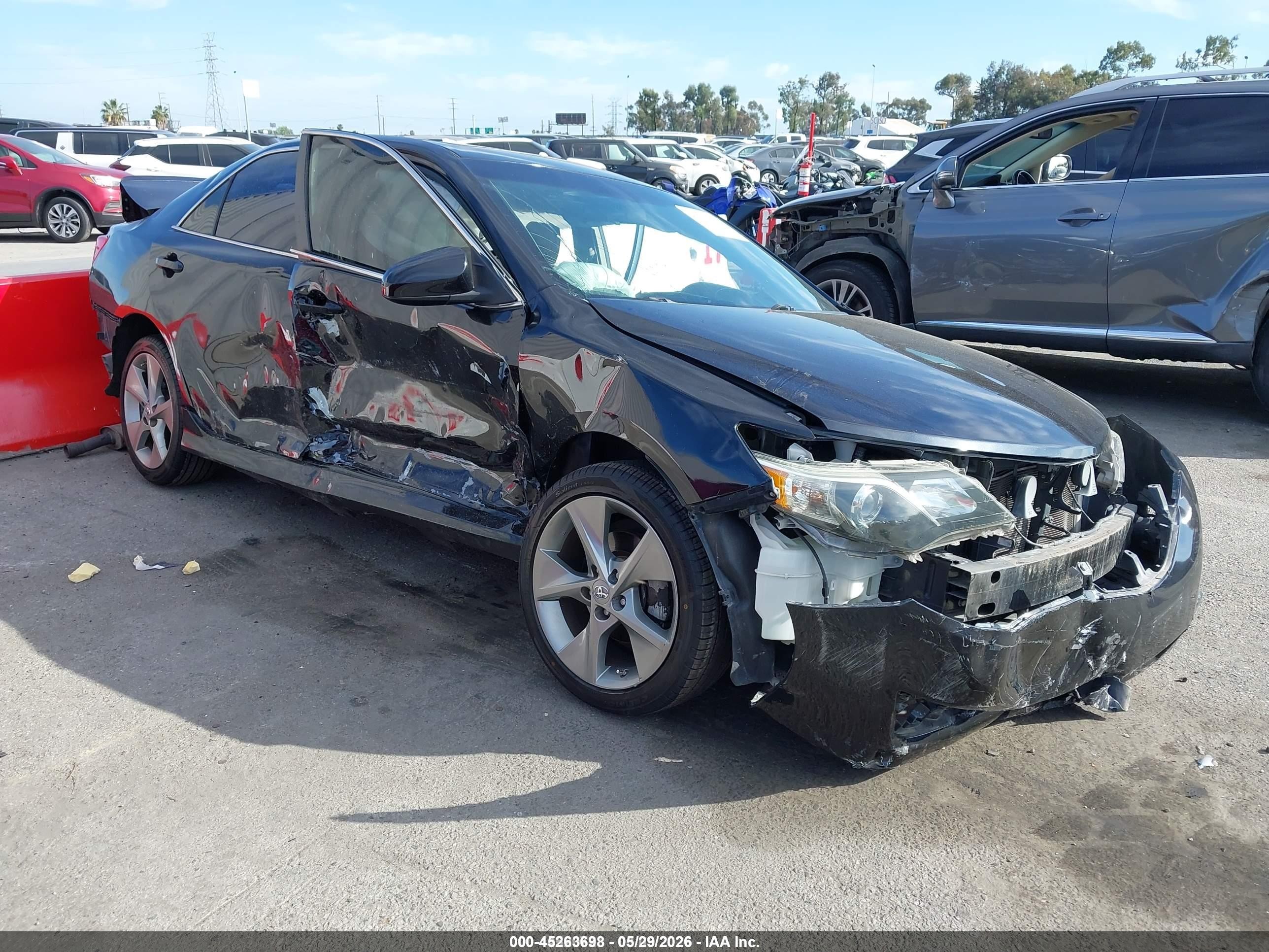 2014 Toyota Camry Se Sport Black vin: 4T1BF1FK9EU317129