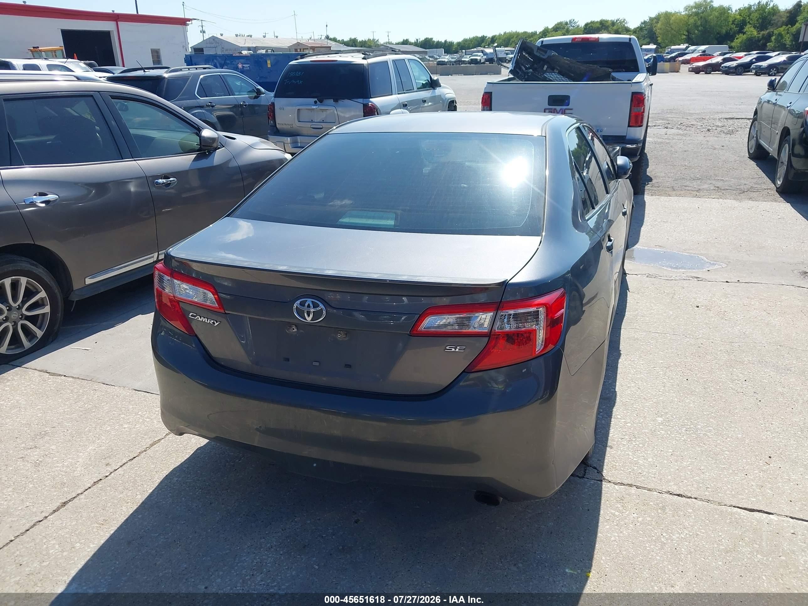 2014 Toyota Camry Se Gray vin: 4T1BF1FK9EU320743