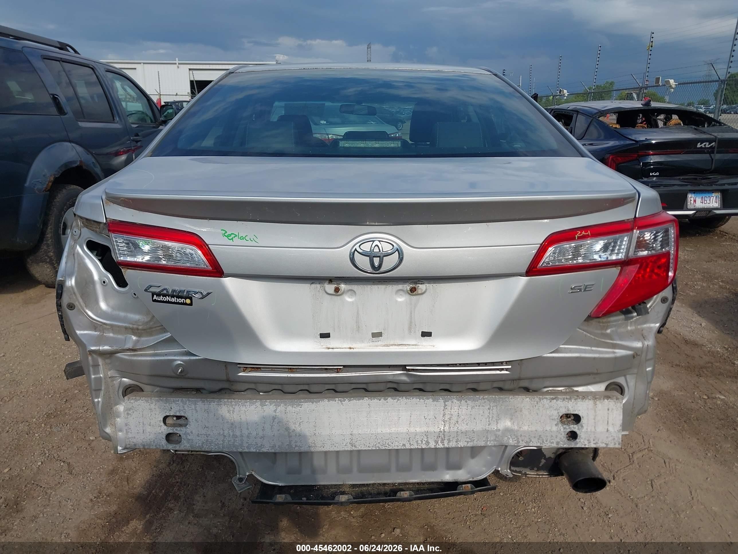 2014 Toyota Camry Se Silver vin: 4T1BF1FK9EU344234