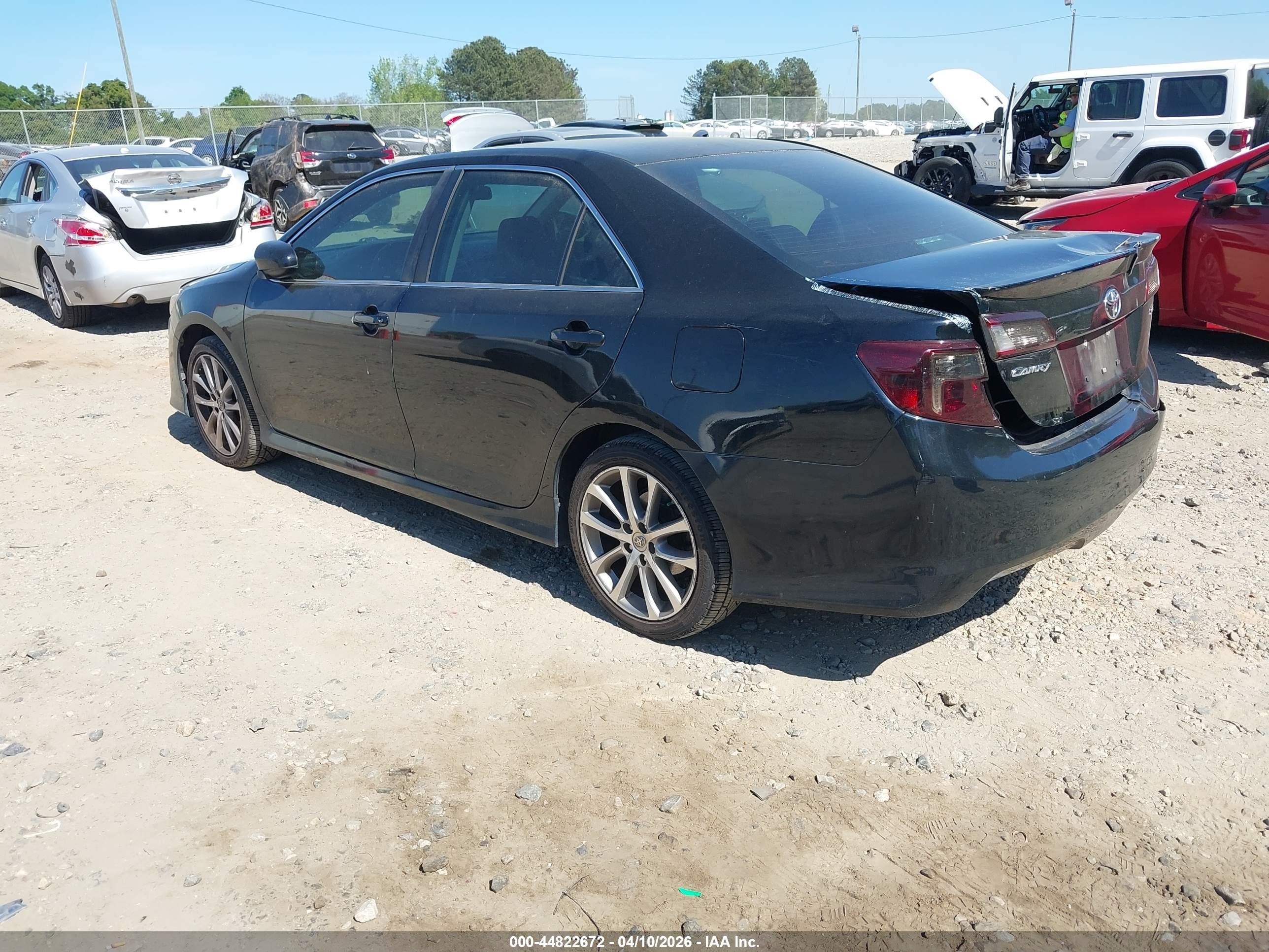 2014 Toyota Camry Se Black vin: 4T1BF1FK9EU347392
