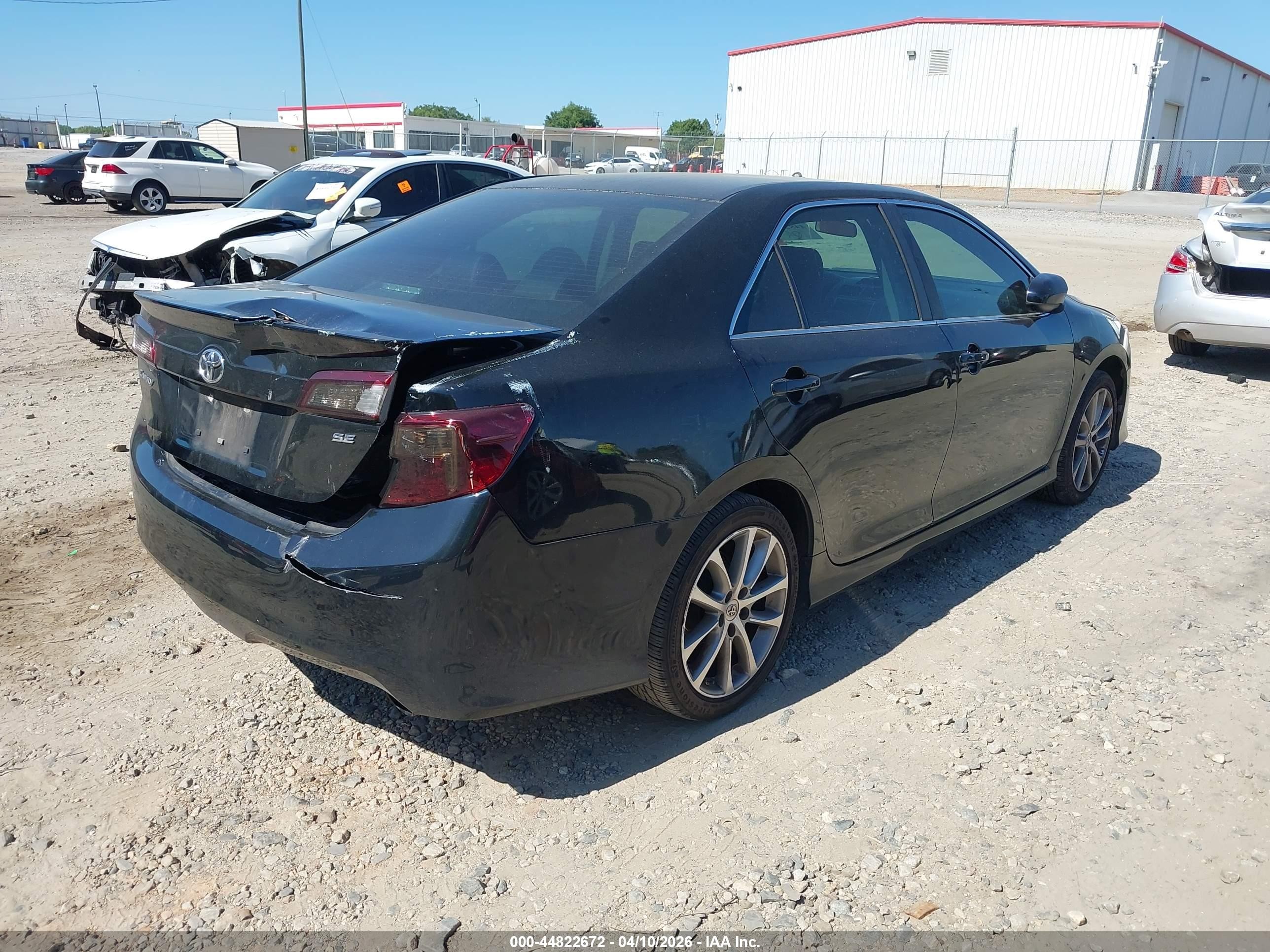 2014 Toyota Camry Se Black vin: 4T1BF1FK9EU347392