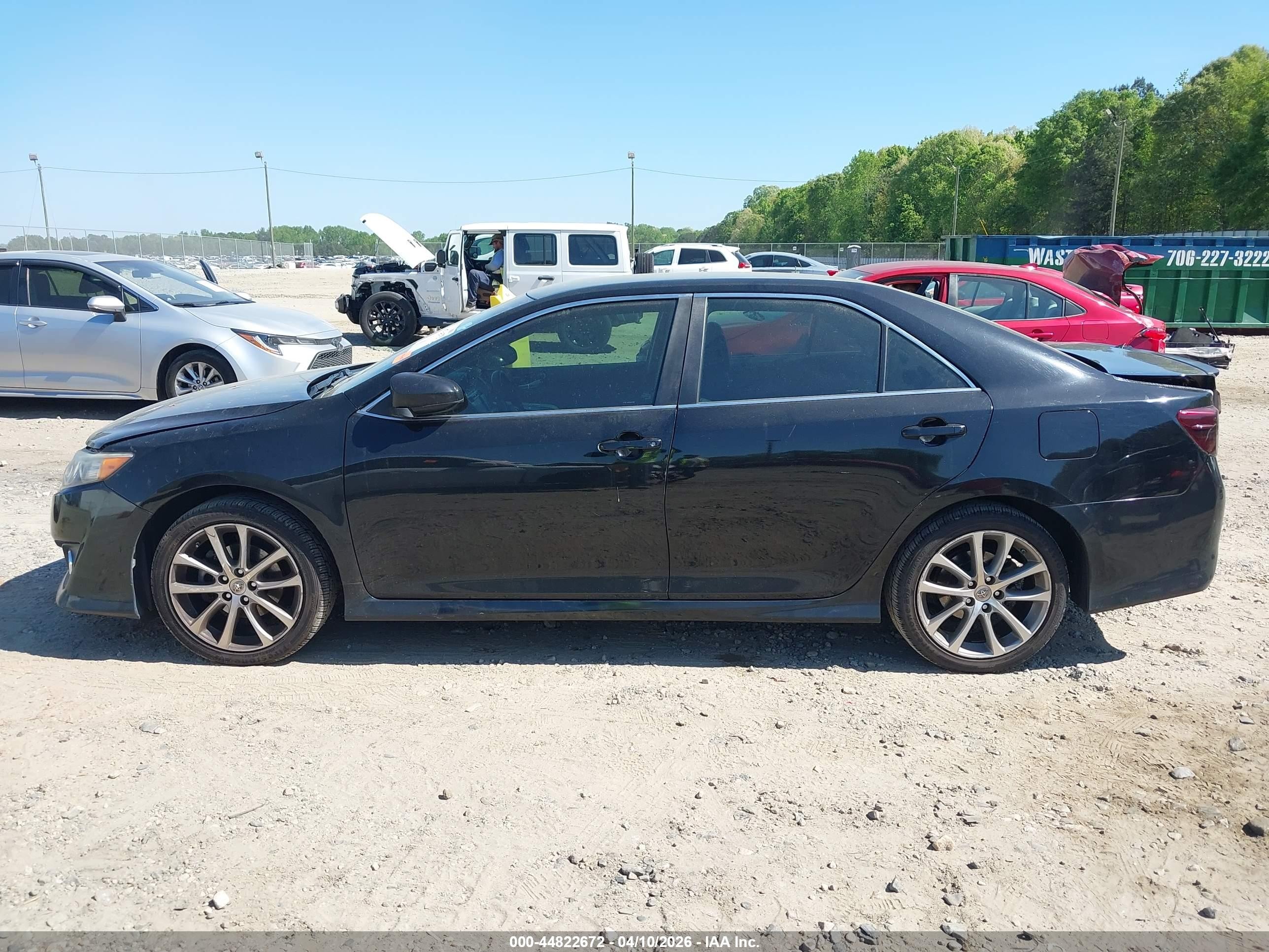 2014 Toyota Camry Se Black vin: 4T1BF1FK9EU347392