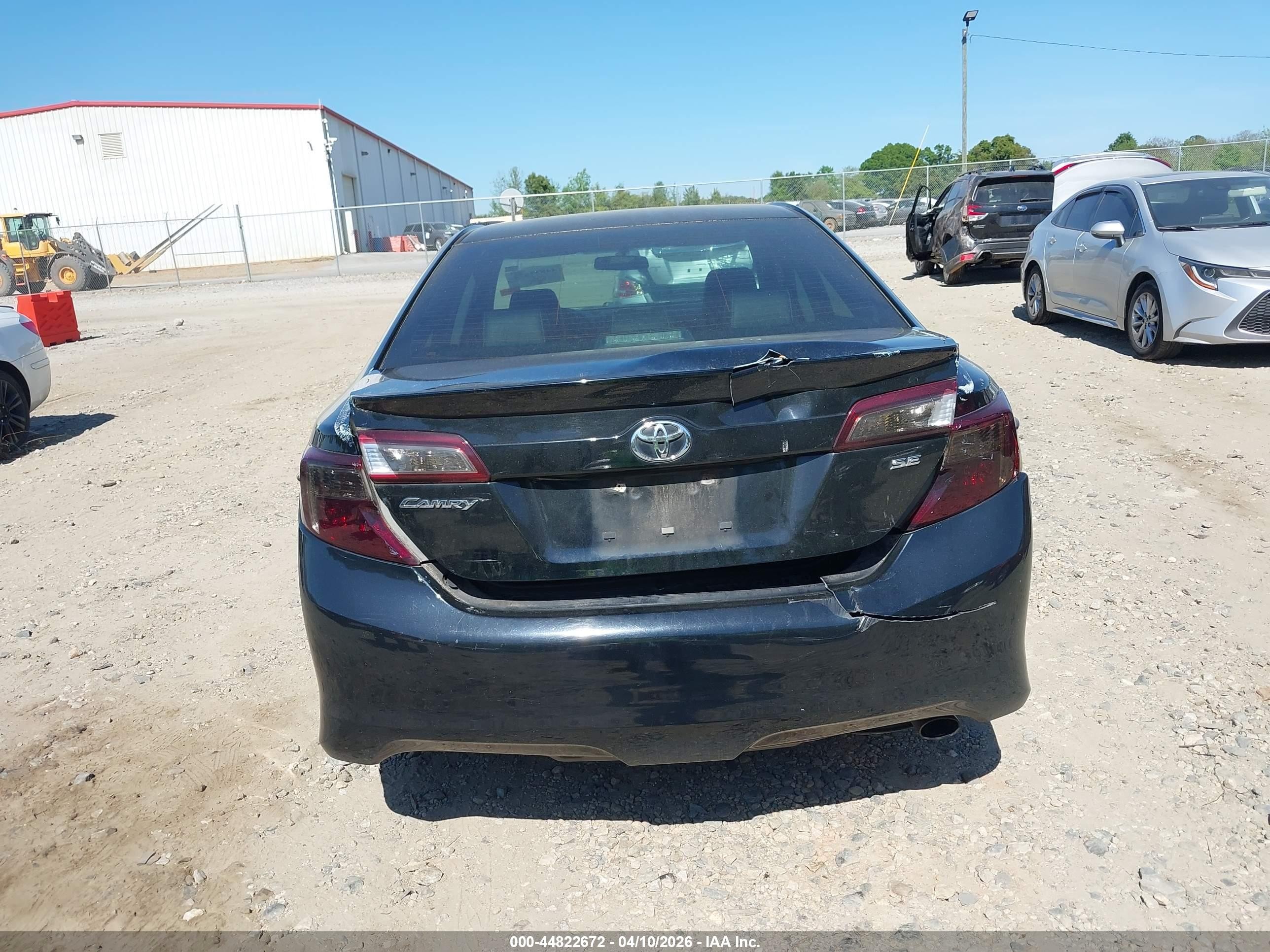 2014 Toyota Camry Se Black vin: 4T1BF1FK9EU347392