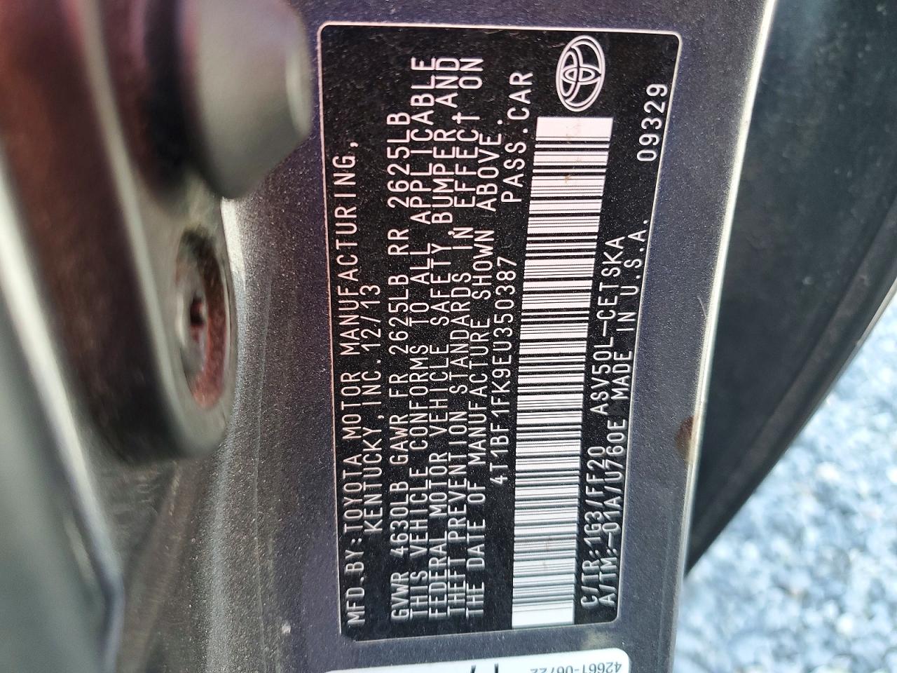 2014 Toyota Camry Se Gray vin: 4T1BF1FK9EU350387