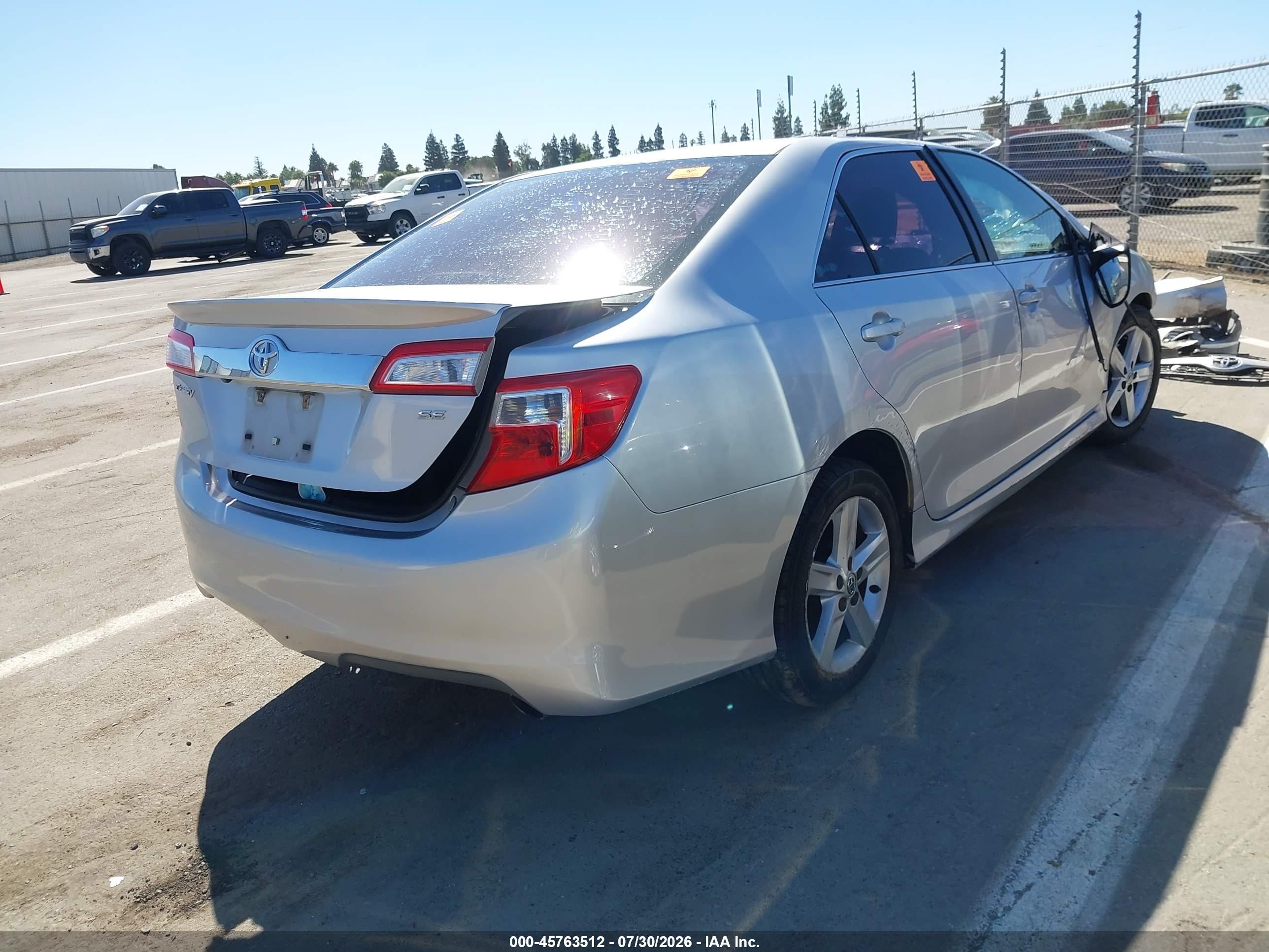 2014 Toyota Camry Se Silver vin: 4T1BF1FK9EU354763