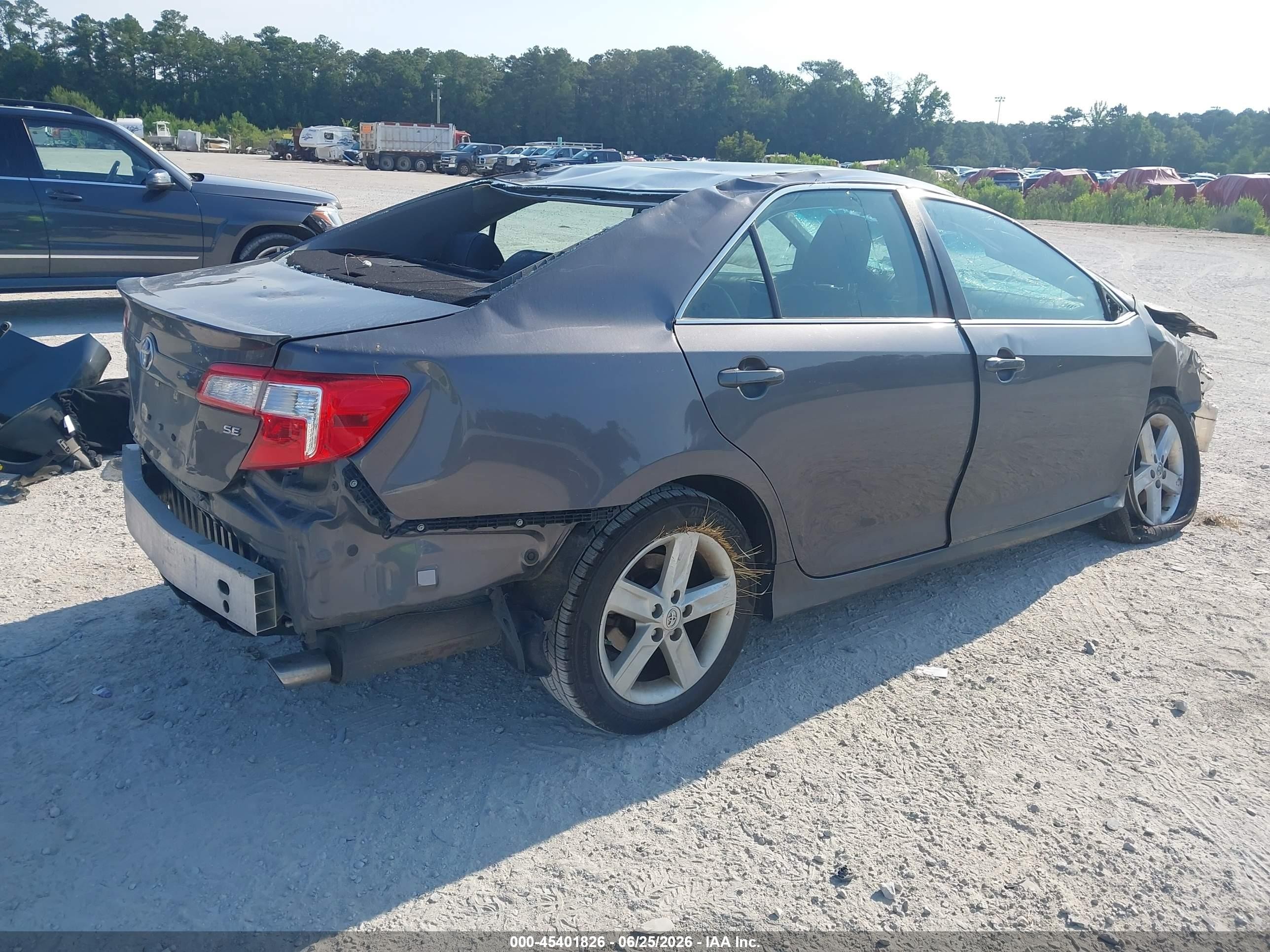 2014 Toyota Camry Se Gray vin: 4T1BF1FK9EU380425