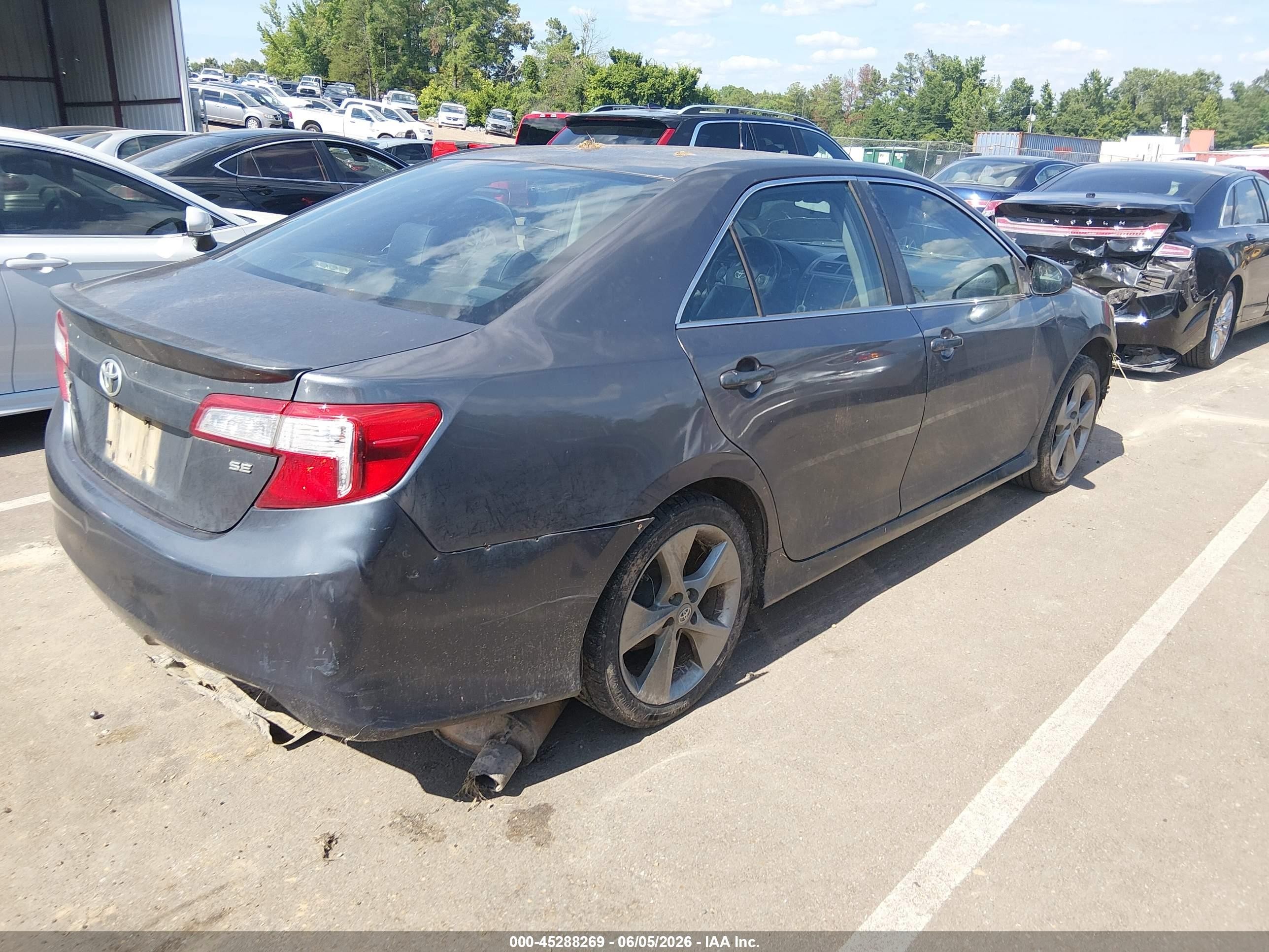 2014 Toyota Camry Se Sport Серый vin: 4T1BF1FK9EU395796