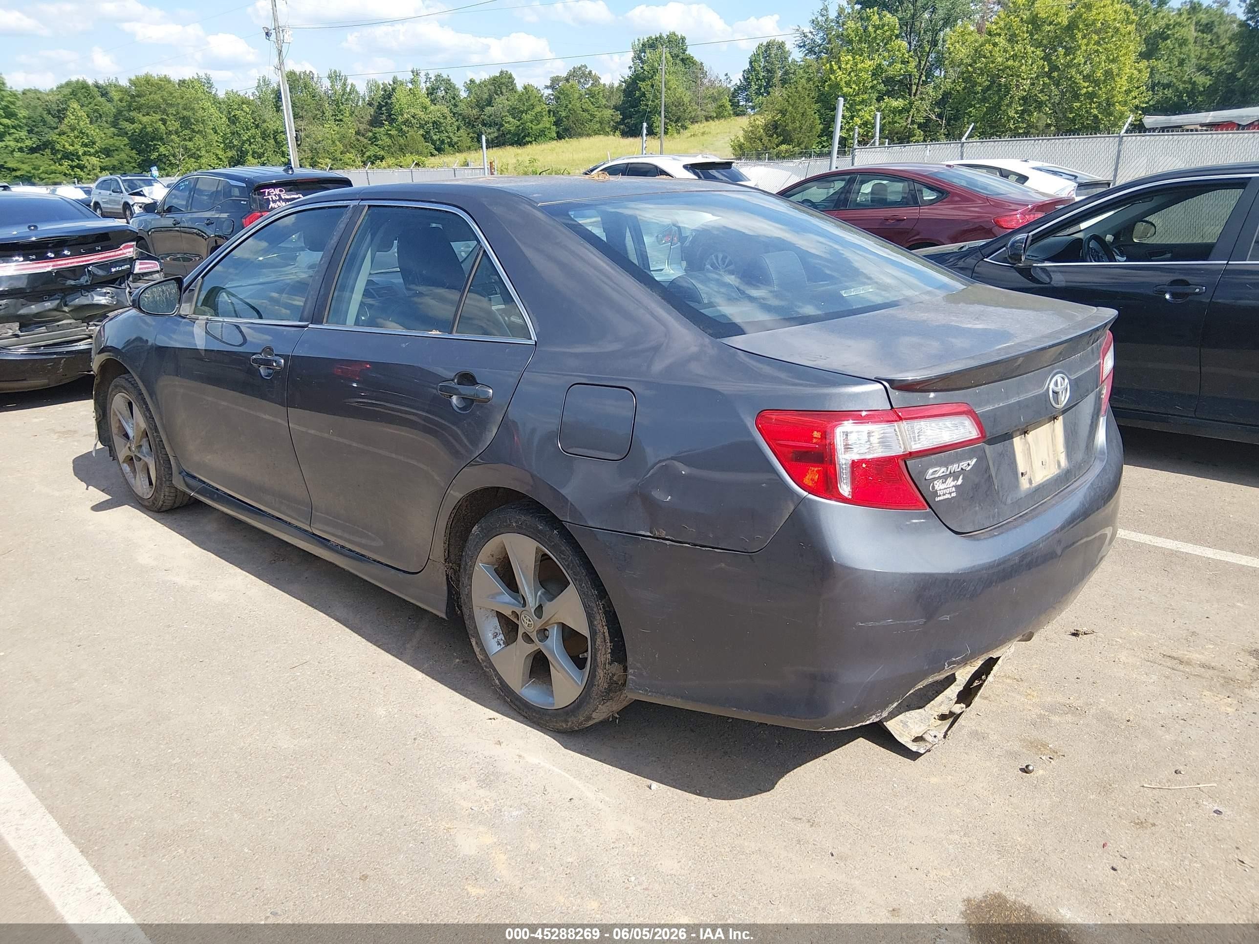 2014 Toyota Camry Se Sport Серый vin: 4T1BF1FK9EU395796