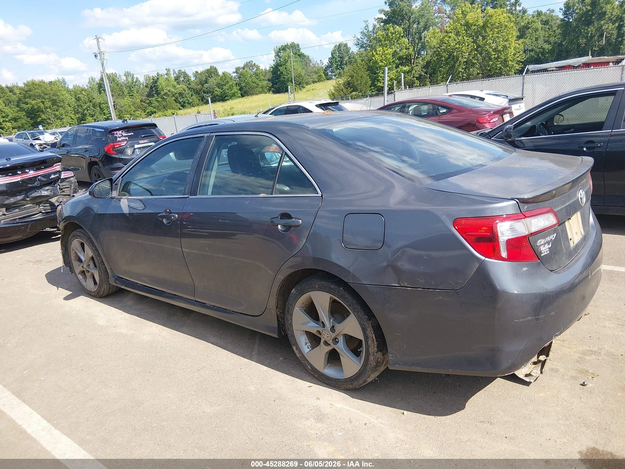 2014 Toyota Camry Se Sport Серый vin: 4T1BF1FK9EU395796