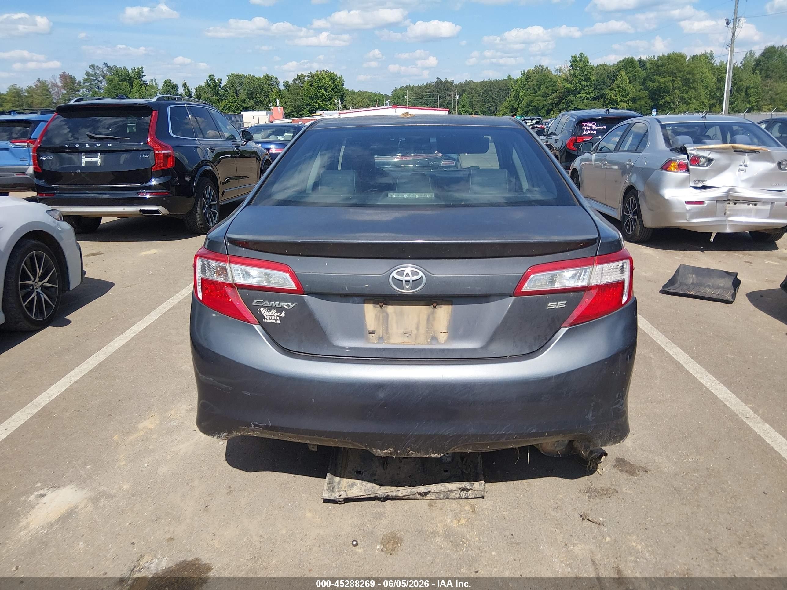 2014 Toyota Camry Se Sport Серый vin: 4T1BF1FK9EU395796