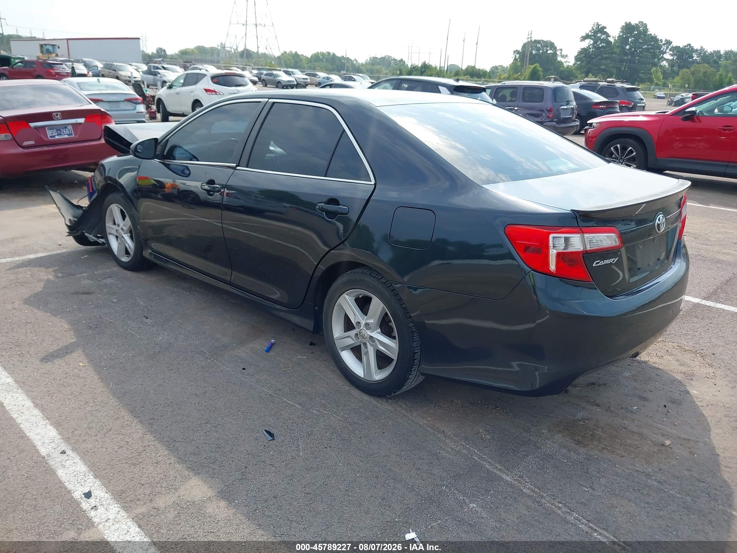 2014 Toyota Camry Se Черный vin: 4T1BF1FK9EU728739