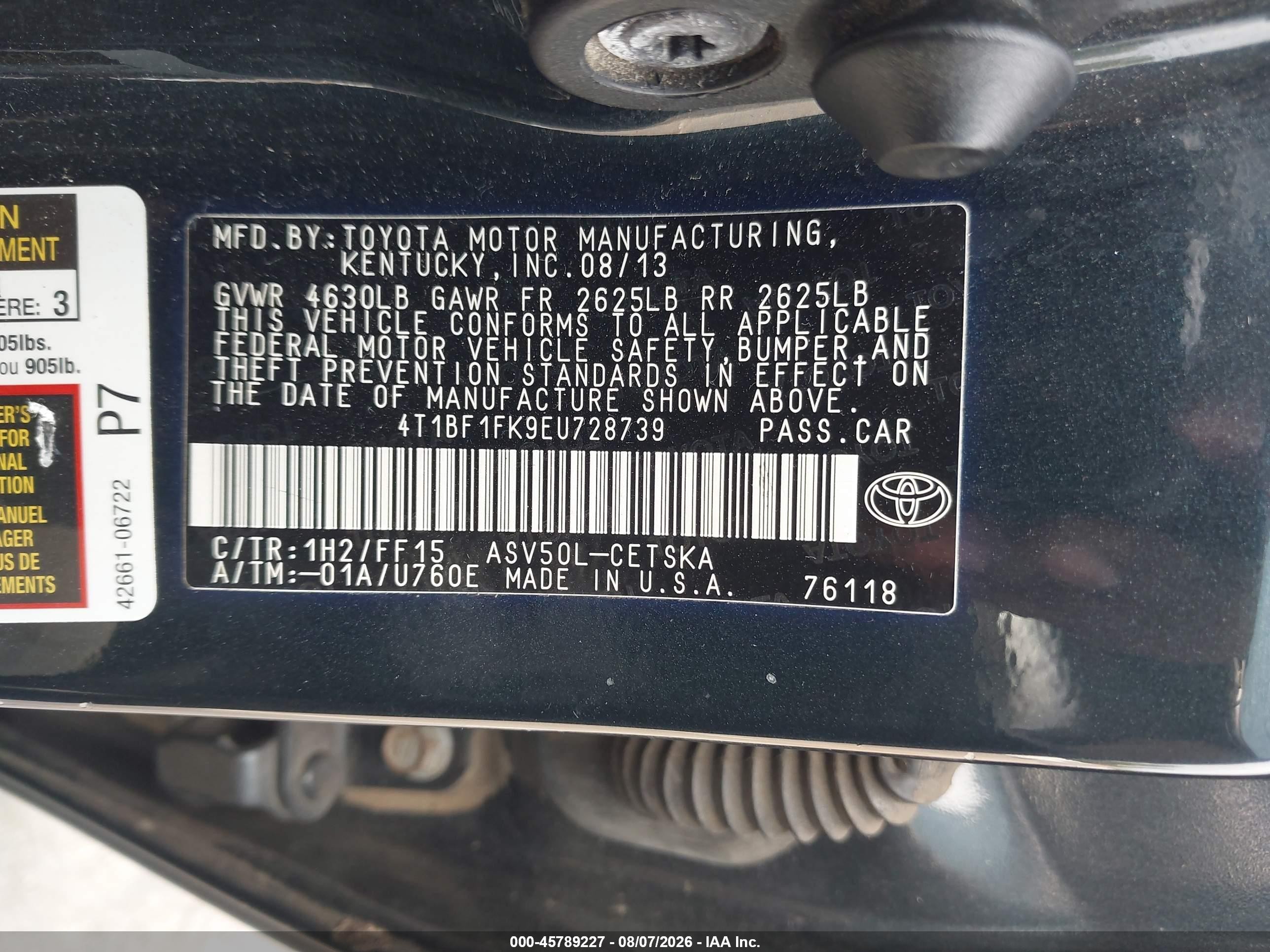 2014 Toyota Camry Se Черный vin: 4T1BF1FK9EU728739