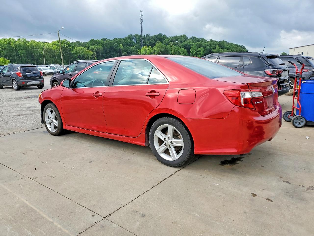 2014 Toyota Camry Se Red vin: 4T1BF1FK9EU734749