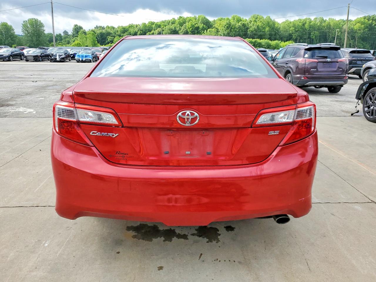2014 Toyota Camry Se Red vin: 4T1BF1FK9EU734749