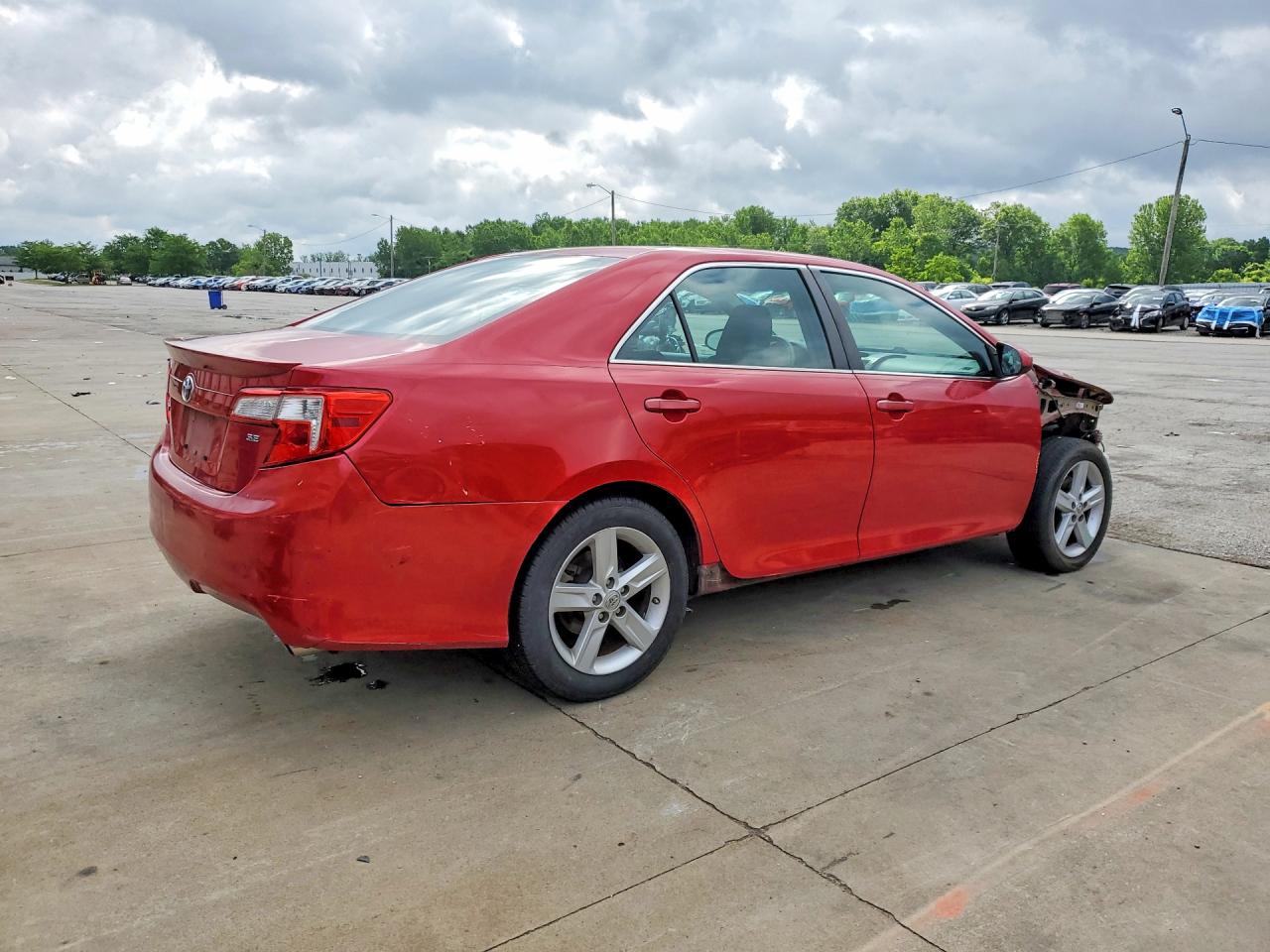 2014 Toyota Camry Se Red vin: 4T1BF1FK9EU734749
