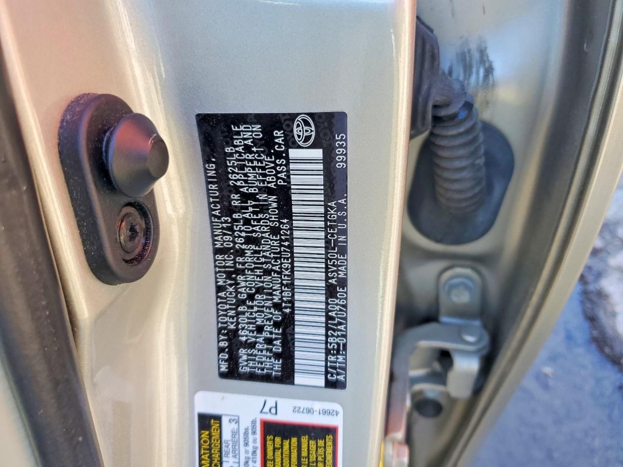 2014 Toyota Camry Xle Silver vin: 4T1BF1FK9EU741264