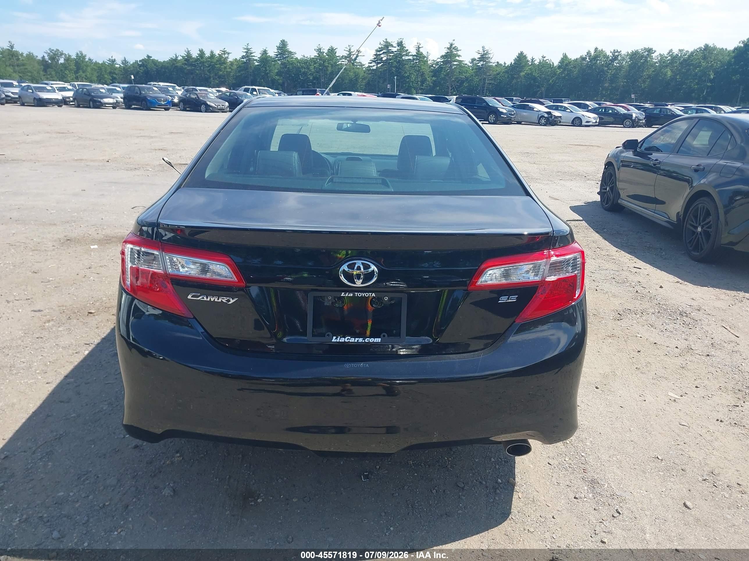 2014 Toyota Camry Se Black vin: 4T1BF1FK9EU742270
