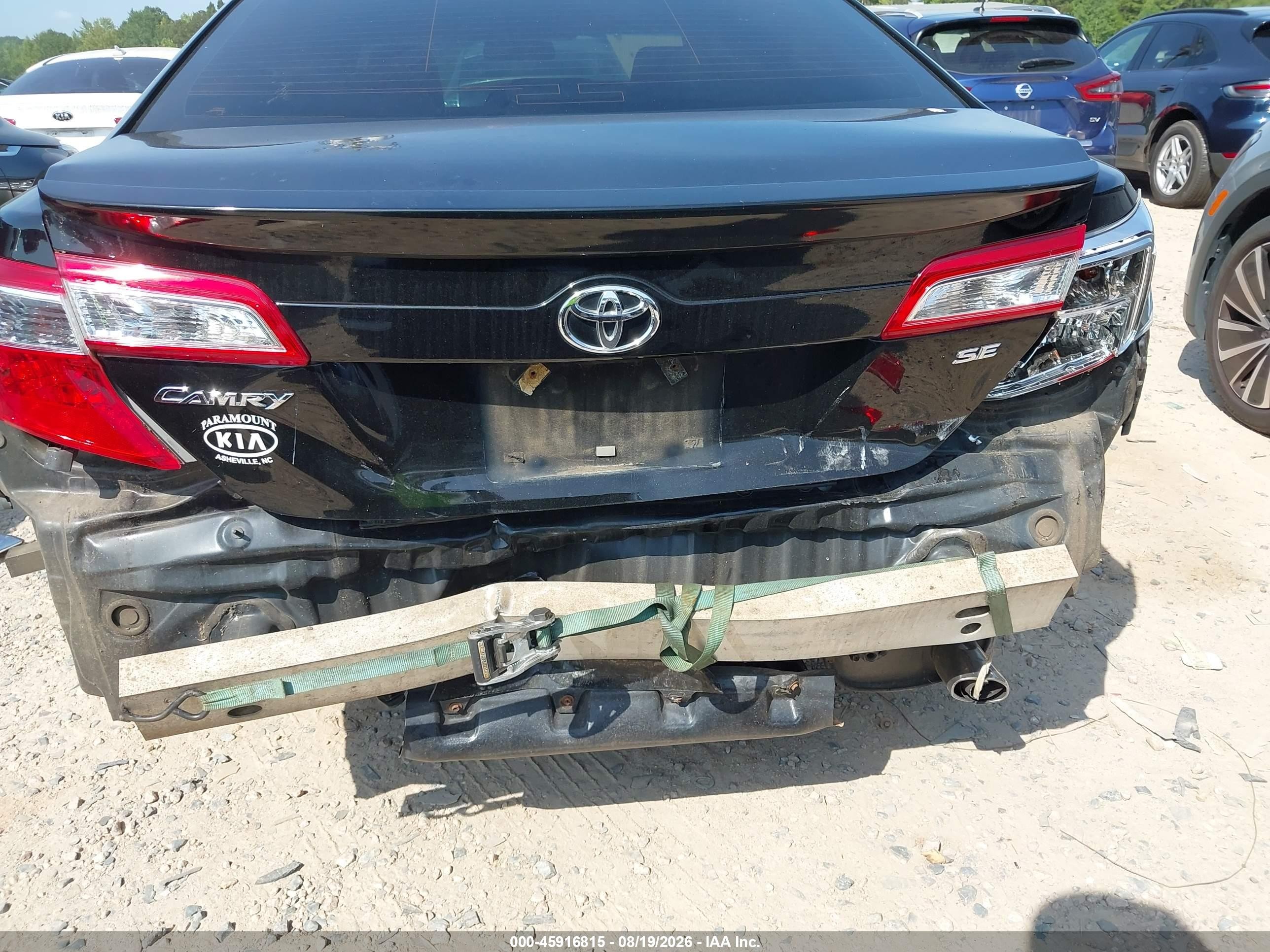 2014 Toyota Camry Se Black vin: 4T1BF1FK9EU746772