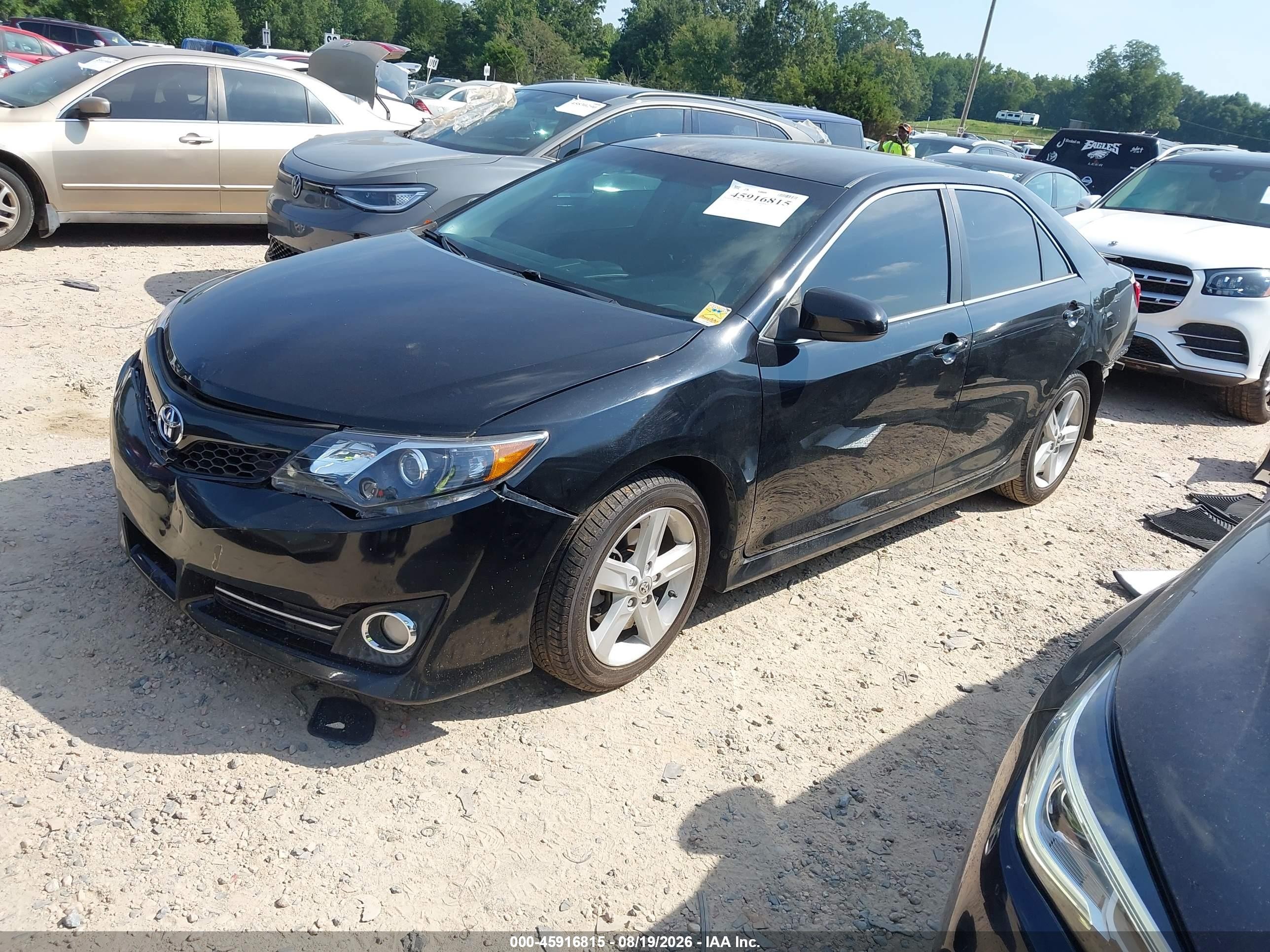 2014 Toyota Camry Se Black vin: 4T1BF1FK9EU746772