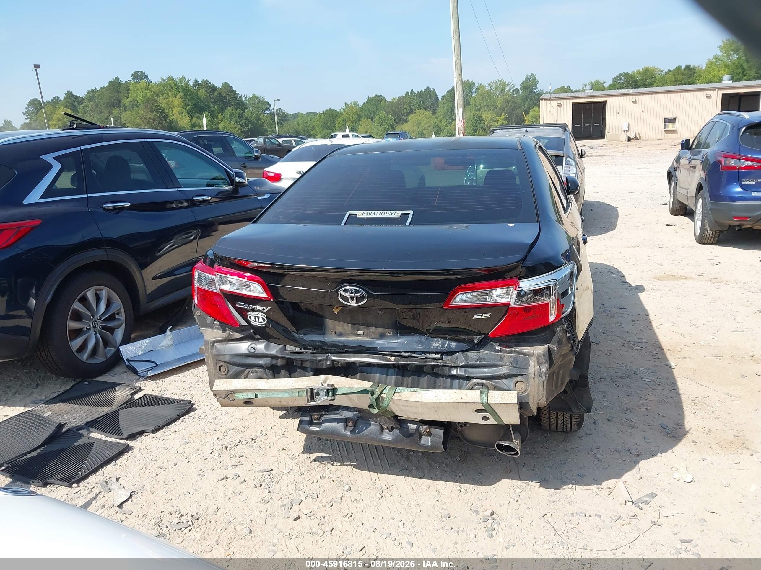 2014 Toyota Camry Se Black vin: 4T1BF1FK9EU746772