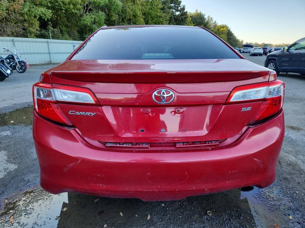 2014 Toyota Camry Se Red vin: 4T1BF1FK9EU748411