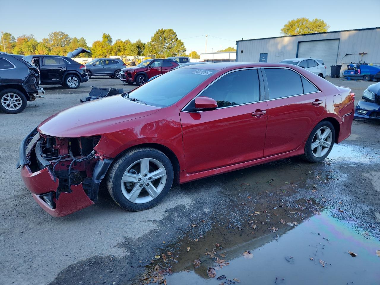 2014 Toyota Camry Se Red vin: 4T1BF1FK9EU748411