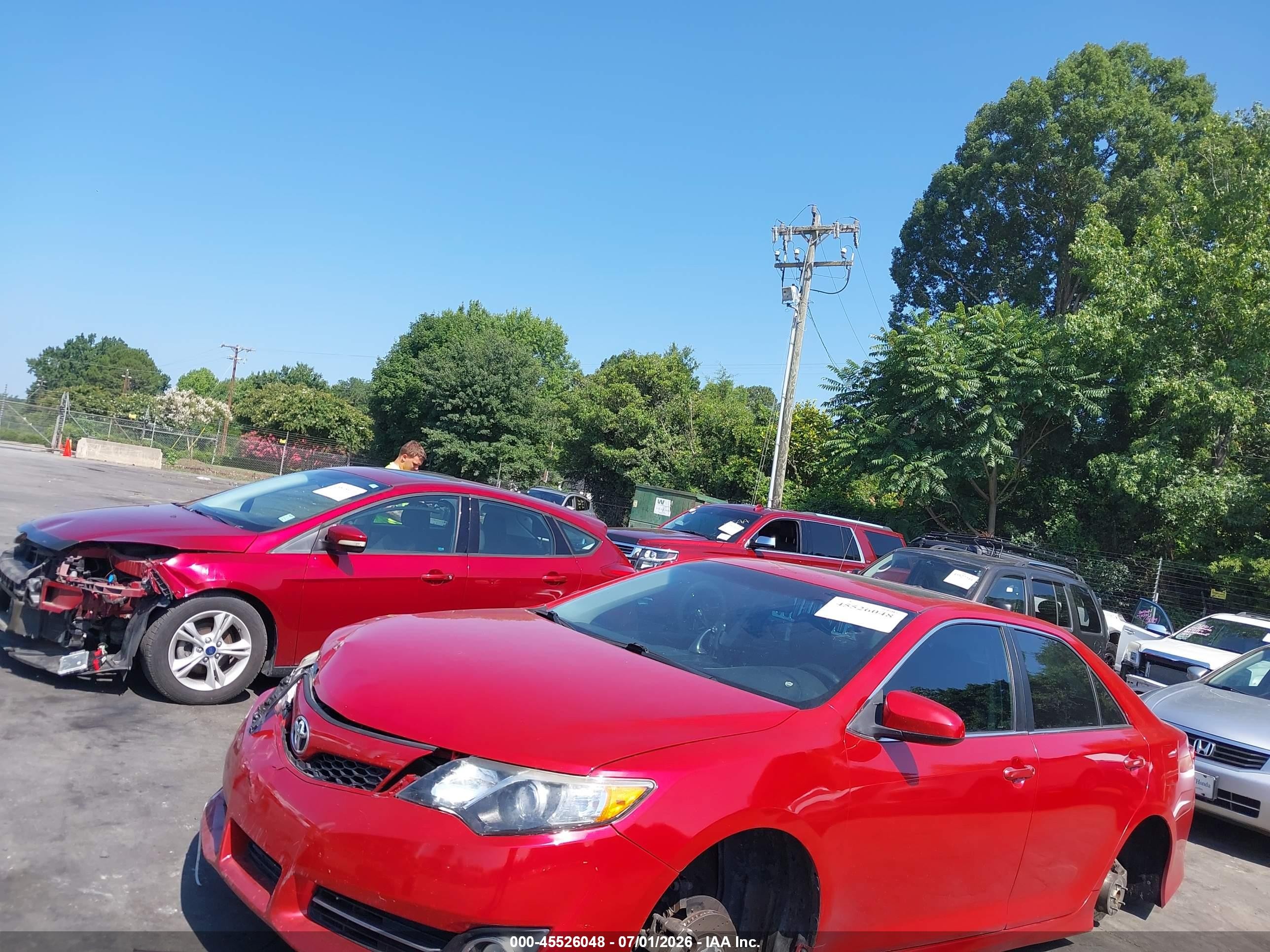 2014 Toyota Camry Se Sport Red vin: 4T1BF1FK9EU757965