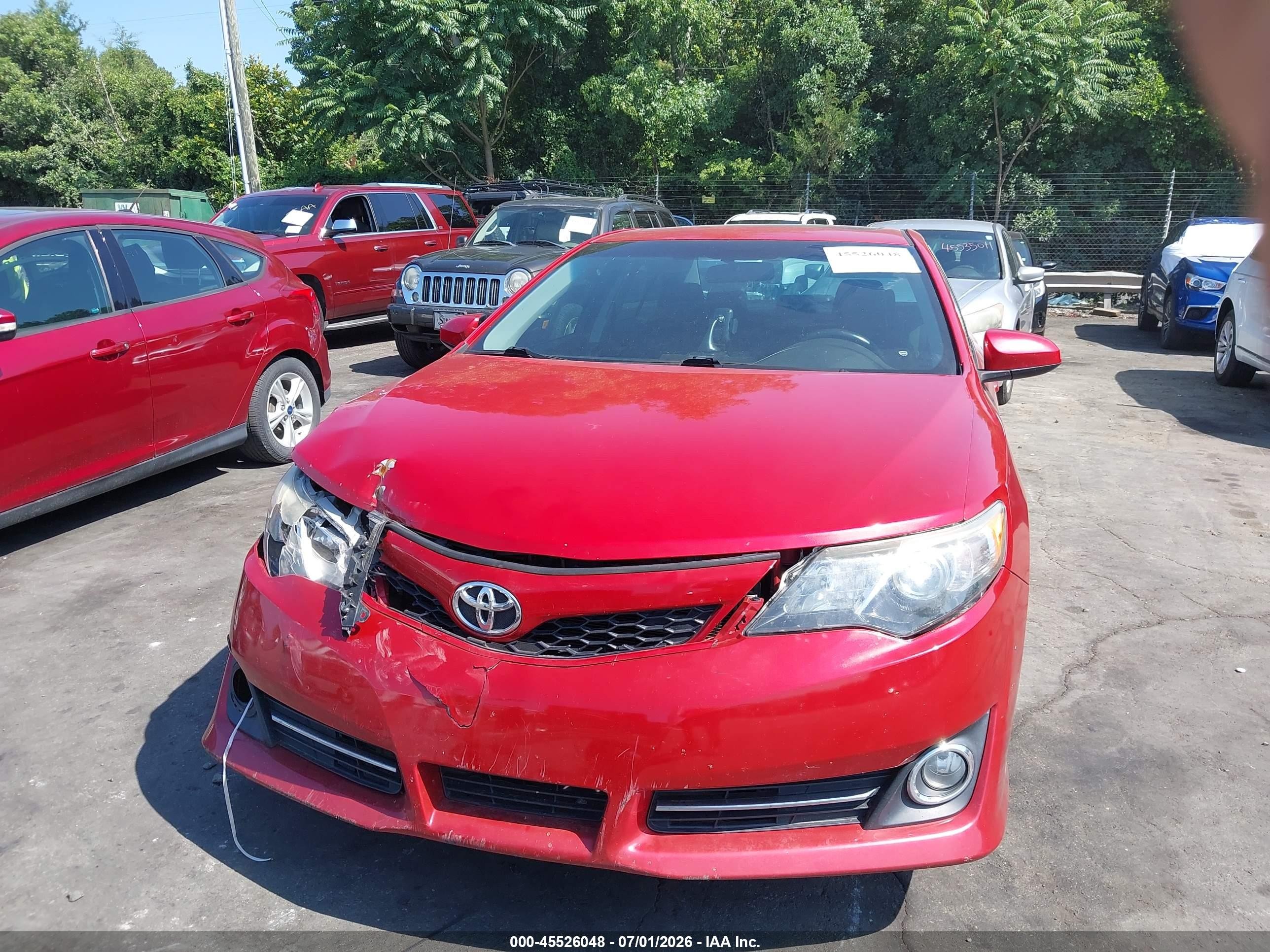 2014 Toyota Camry Se Sport Red vin: 4T1BF1FK9EU757965