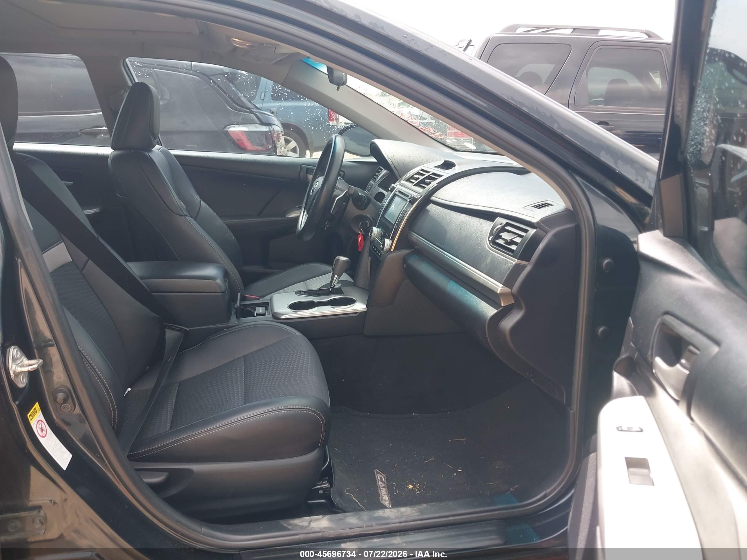 2014 Toyota Camry Se Sport Black vin: 4T1BF1FK9EU764477