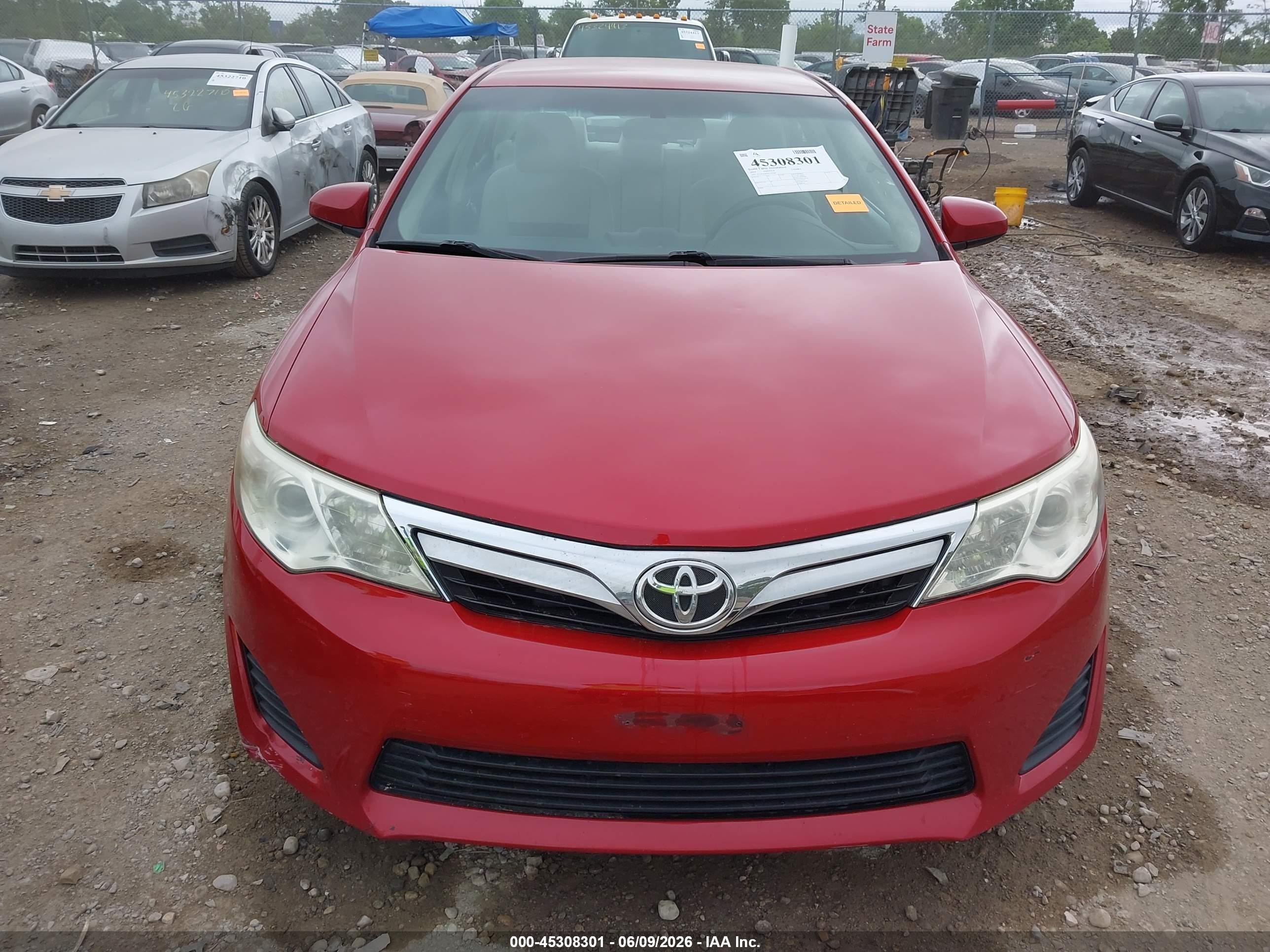 2014 Toyota Camry Le Красный vin: 4T1BF1FK9EU793882