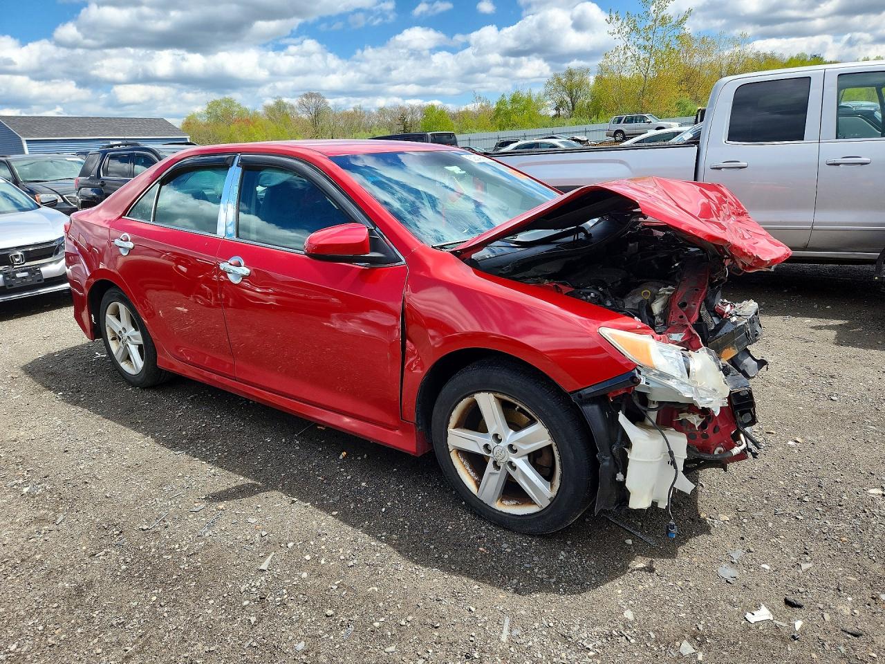 2014 Toyota Camry Se Red vin: 4T1BF1FK9EU796054