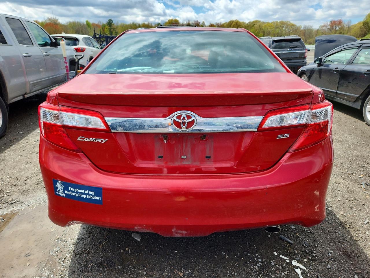 2014 Toyota Camry Se Red vin: 4T1BF1FK9EU796054