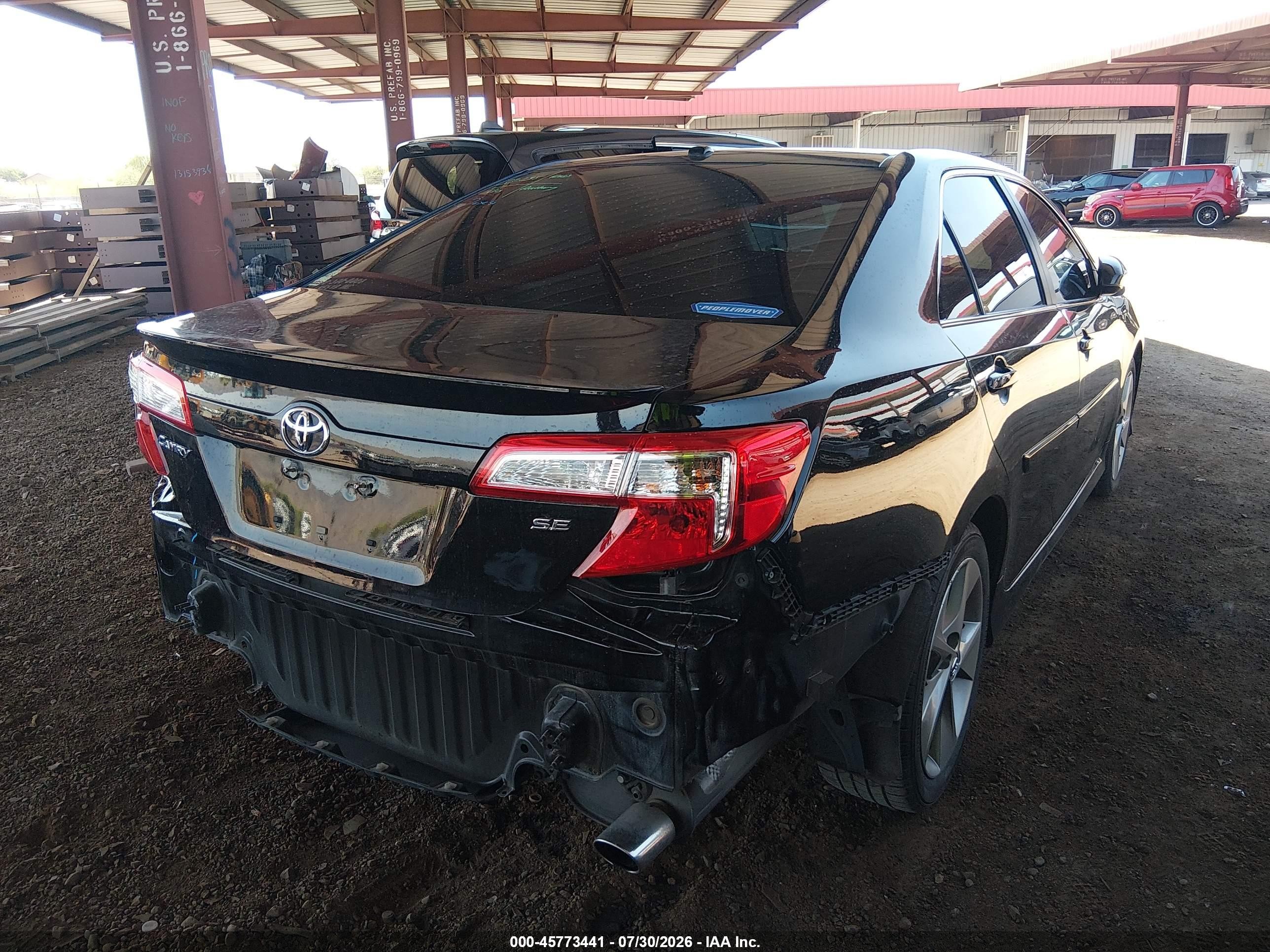 2014 Toyota Camry Se Sport Black vin: 4T1BF1FK9EU803715