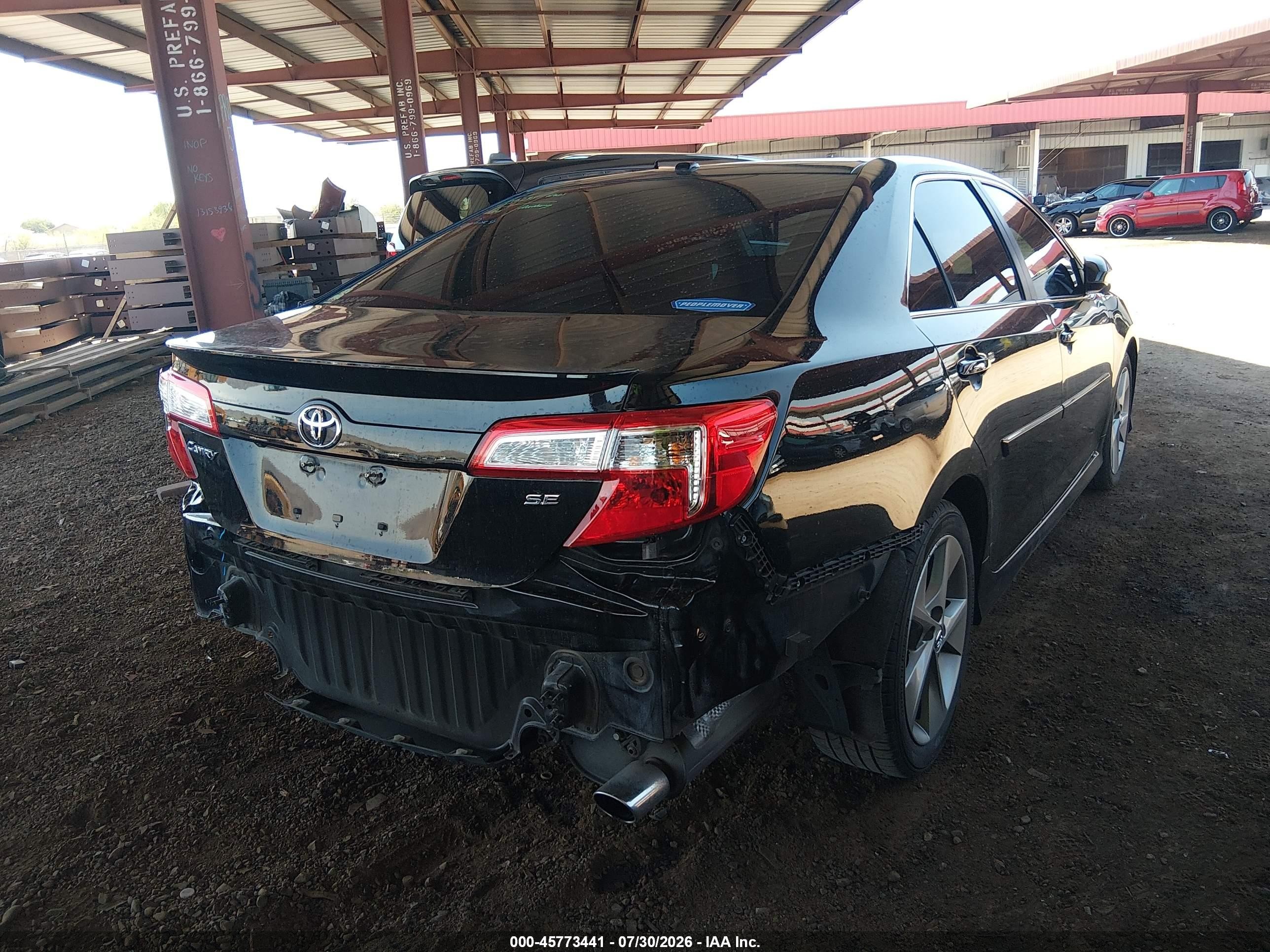 2014 Toyota Camry Se Sport Black vin: 4T1BF1FK9EU803715