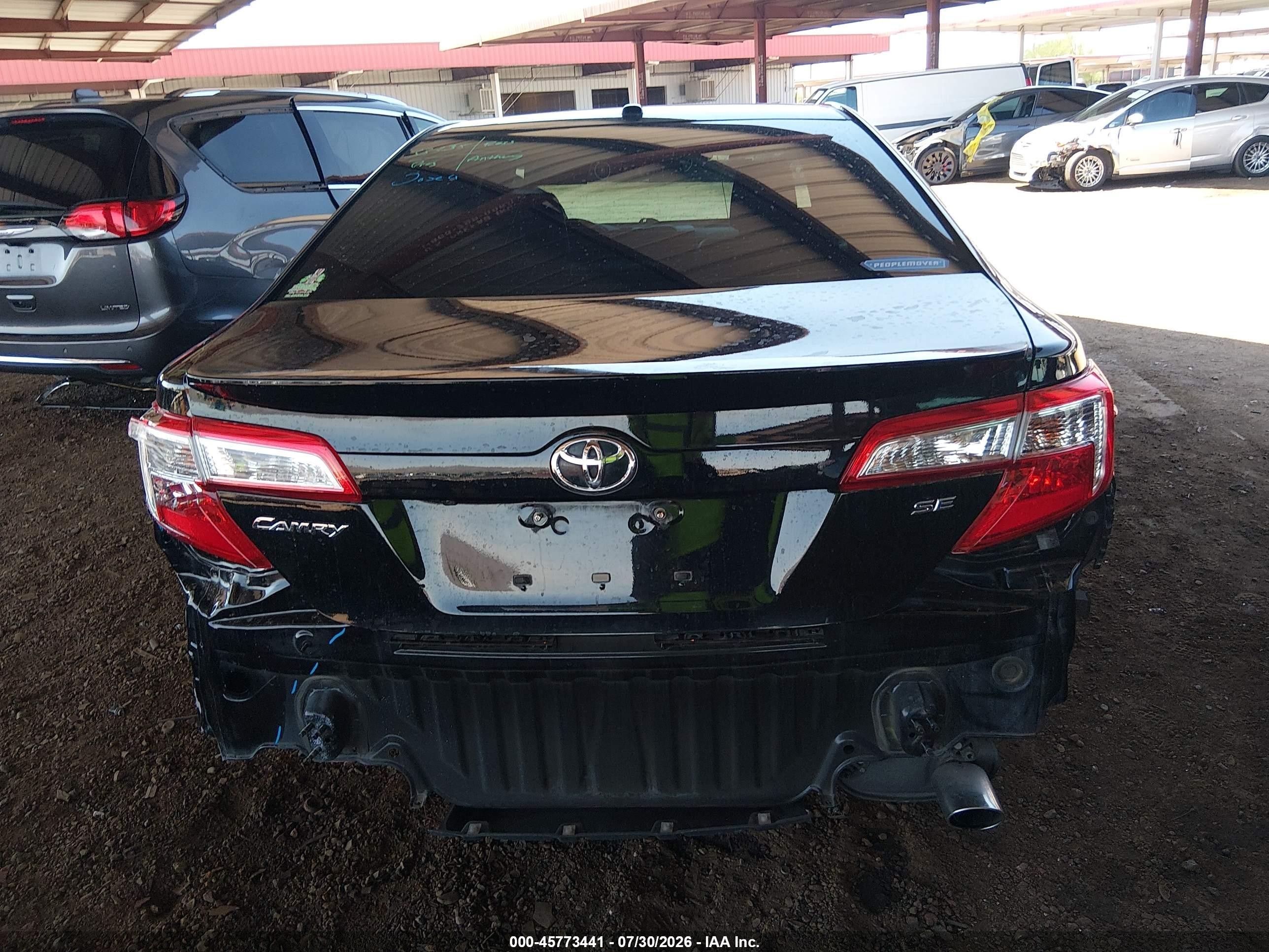 2014 Toyota Camry Se Sport Black vin: 4T1BF1FK9EU803715