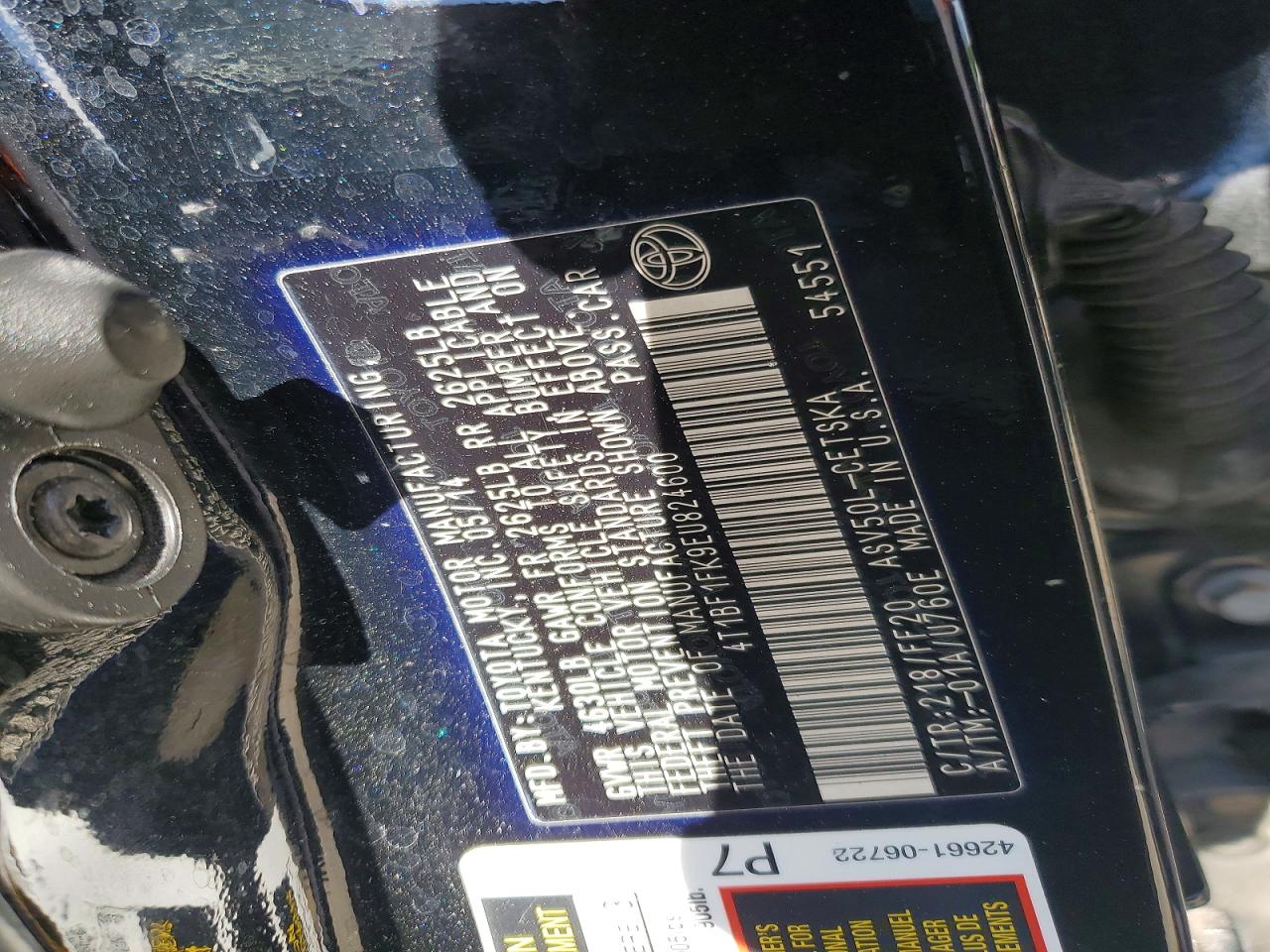 2014 Toyota Camry Se Черный vin: 4T1BF1FK9EU824600