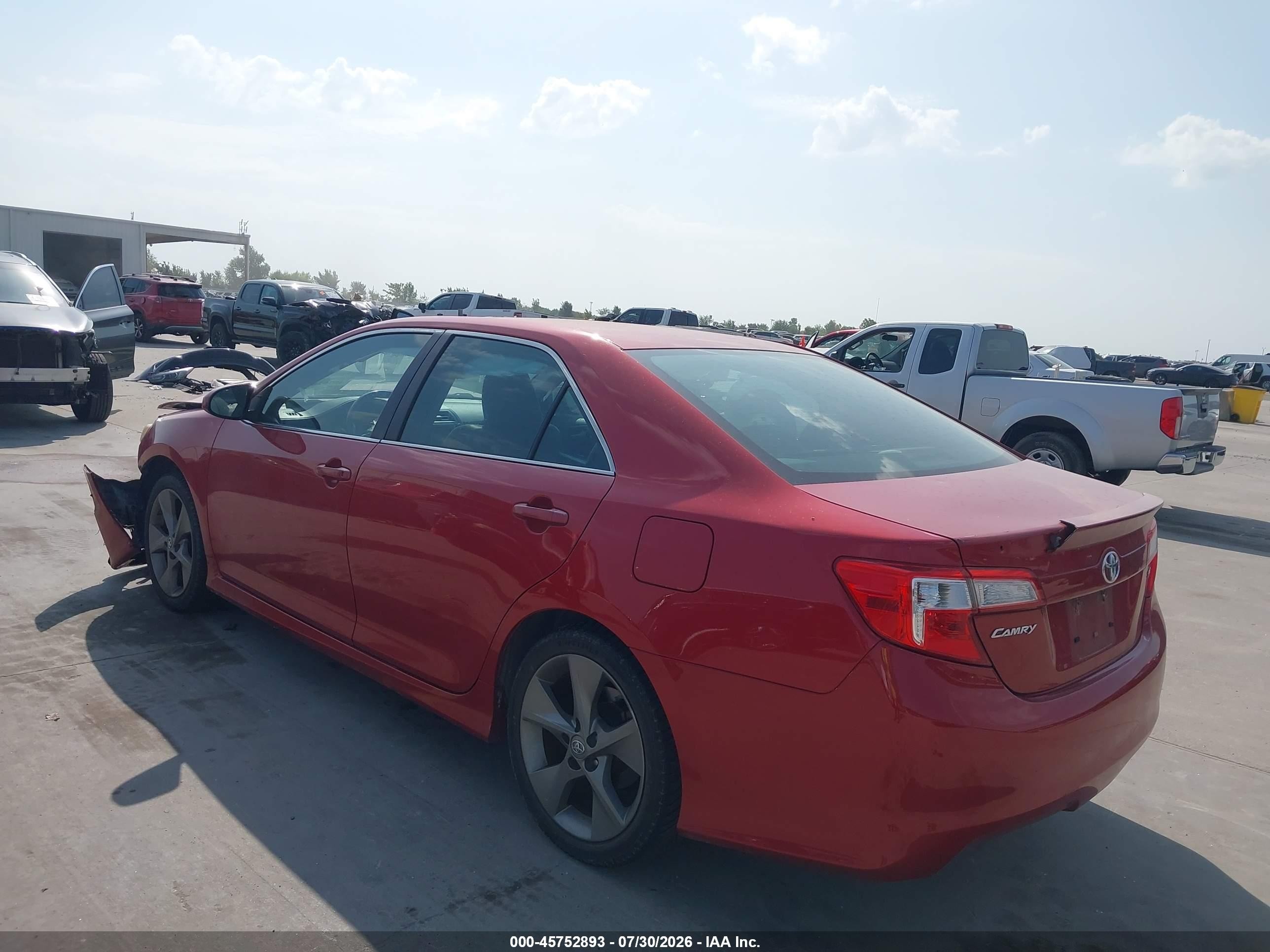 2014 Toyota Camry Se Sport Бордовый vin: 4T1BF1FK9EU824872