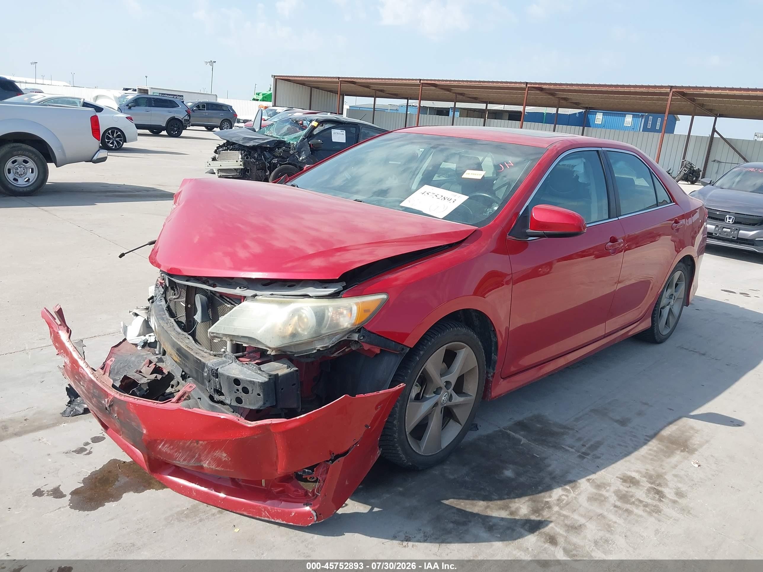 2014 Toyota Camry Se Sport Бордовый vin: 4T1BF1FK9EU824872