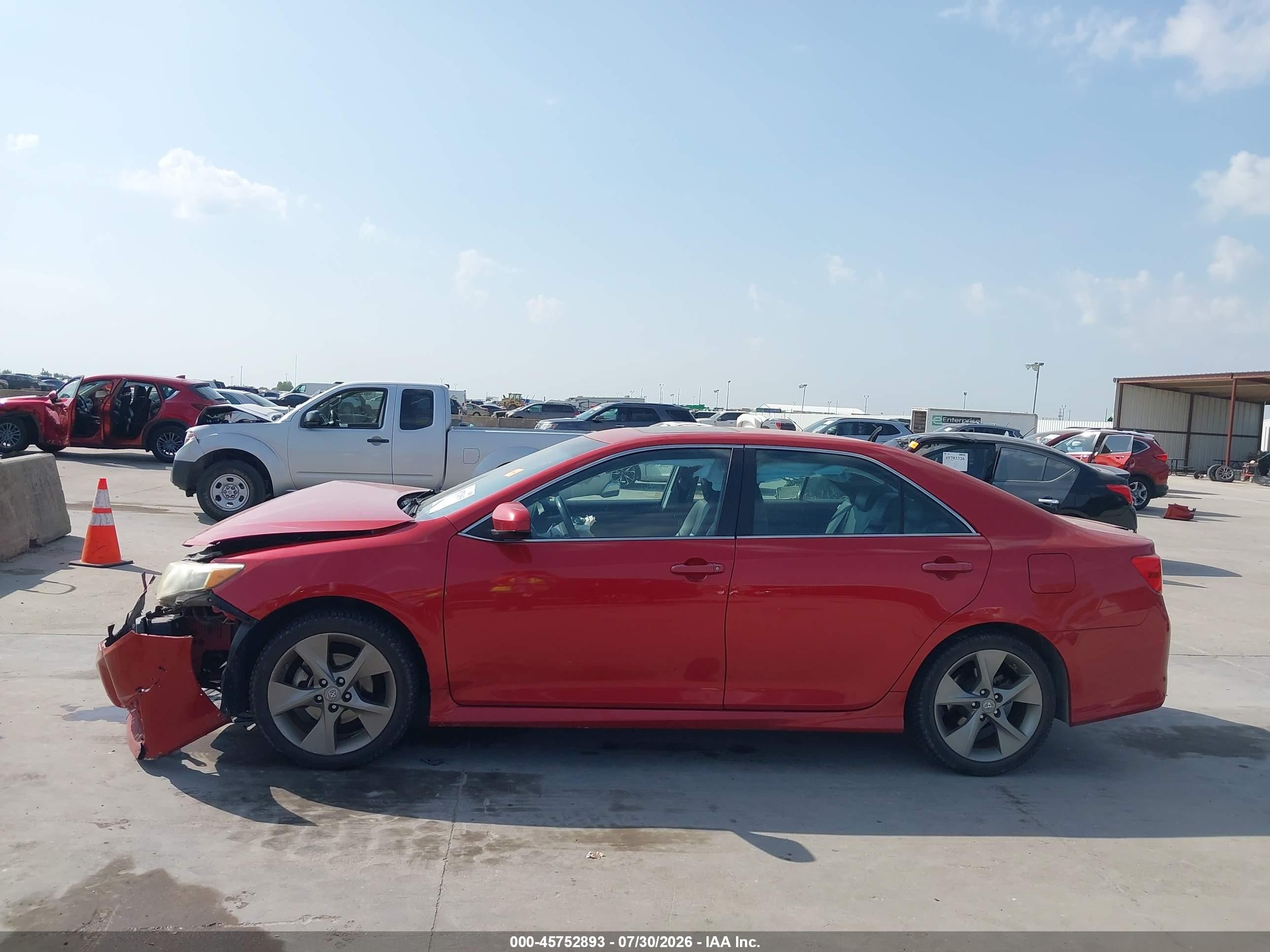 2014 Toyota Camry Se Sport Бордовый vin: 4T1BF1FK9EU824872