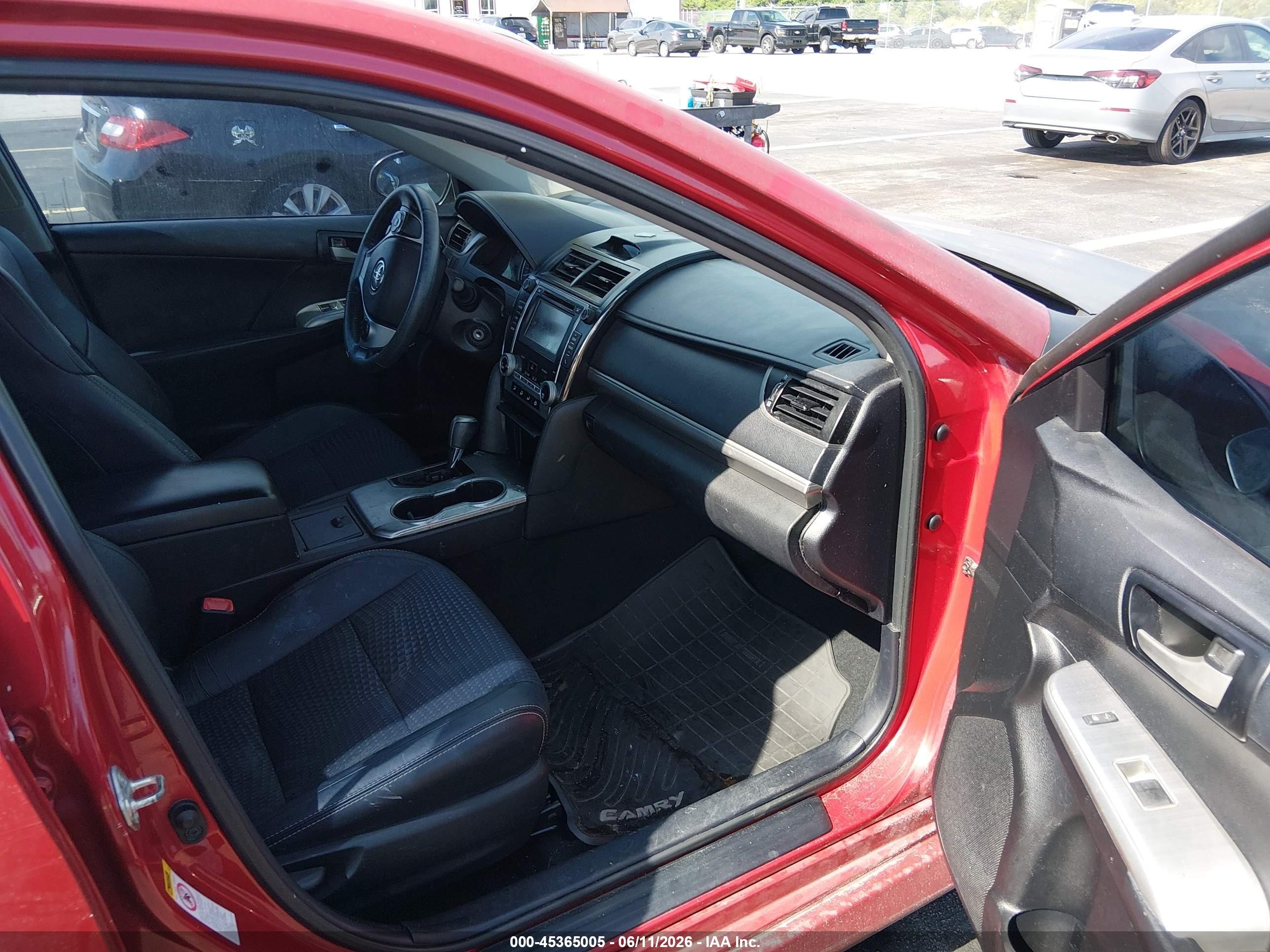 2014 Toyota Camry Se Red vin: 4T1BF1FK9EU866491
