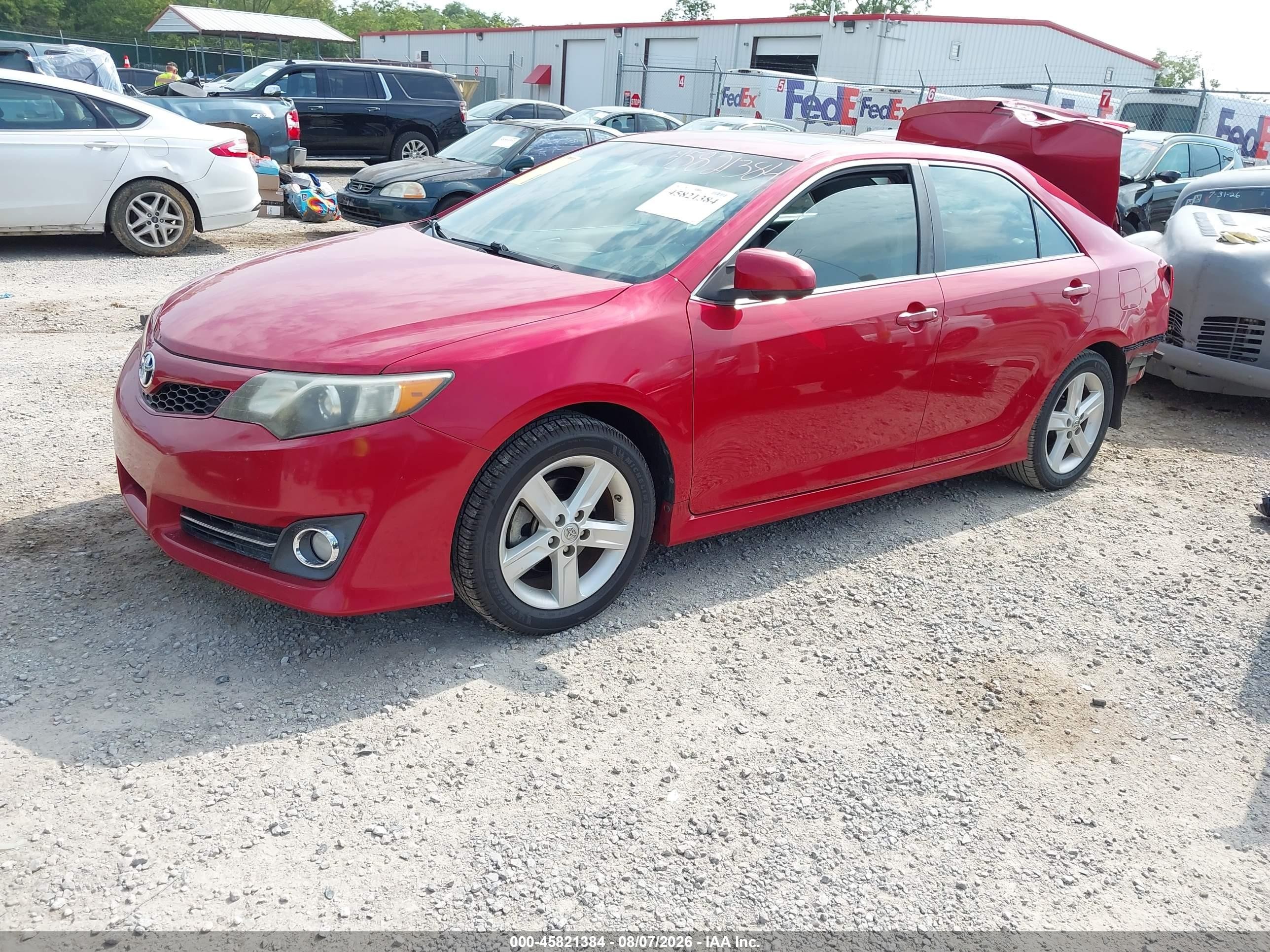 2014 Toyota Camry Se Red vin: 4T1BF1FK9EU869861