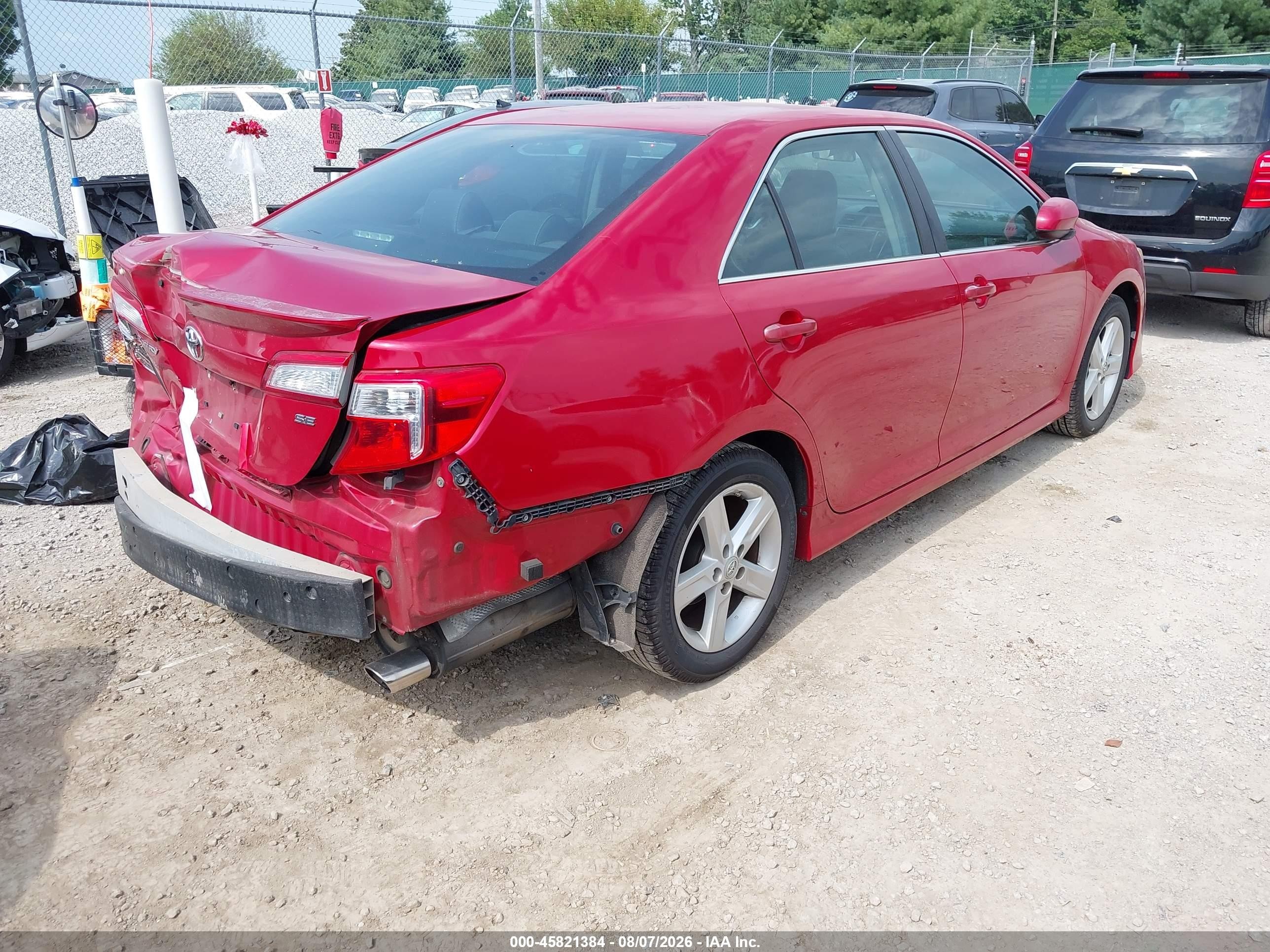 2014 Toyota Camry Se Red vin: 4T1BF1FK9EU869861