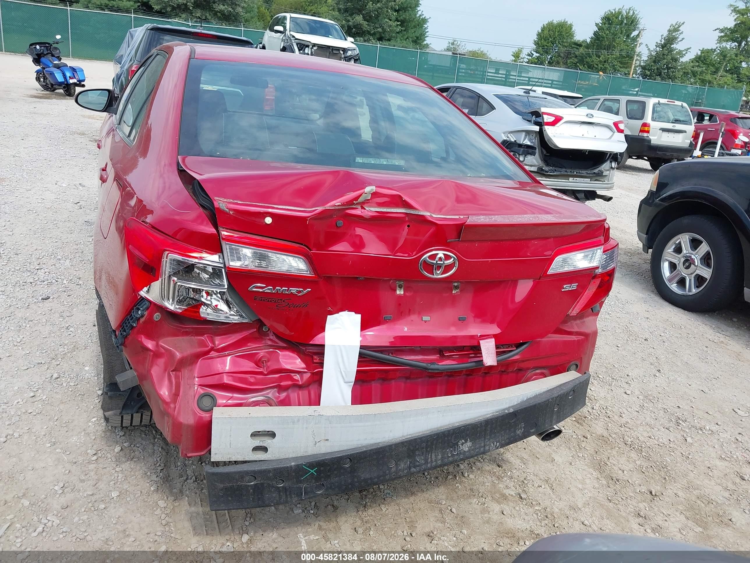 2014 Toyota Camry Se Red vin: 4T1BF1FK9EU869861