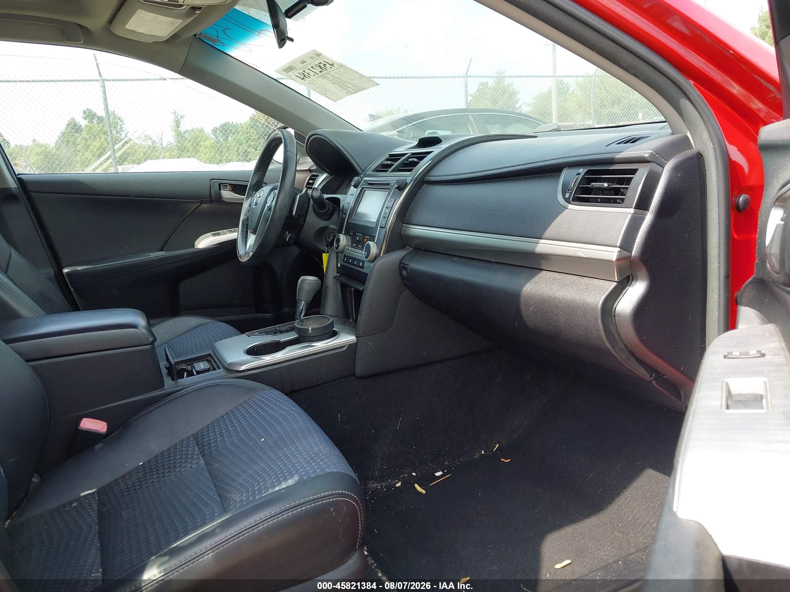 2014 Toyota Camry Se Red vin: 4T1BF1FK9EU869861
