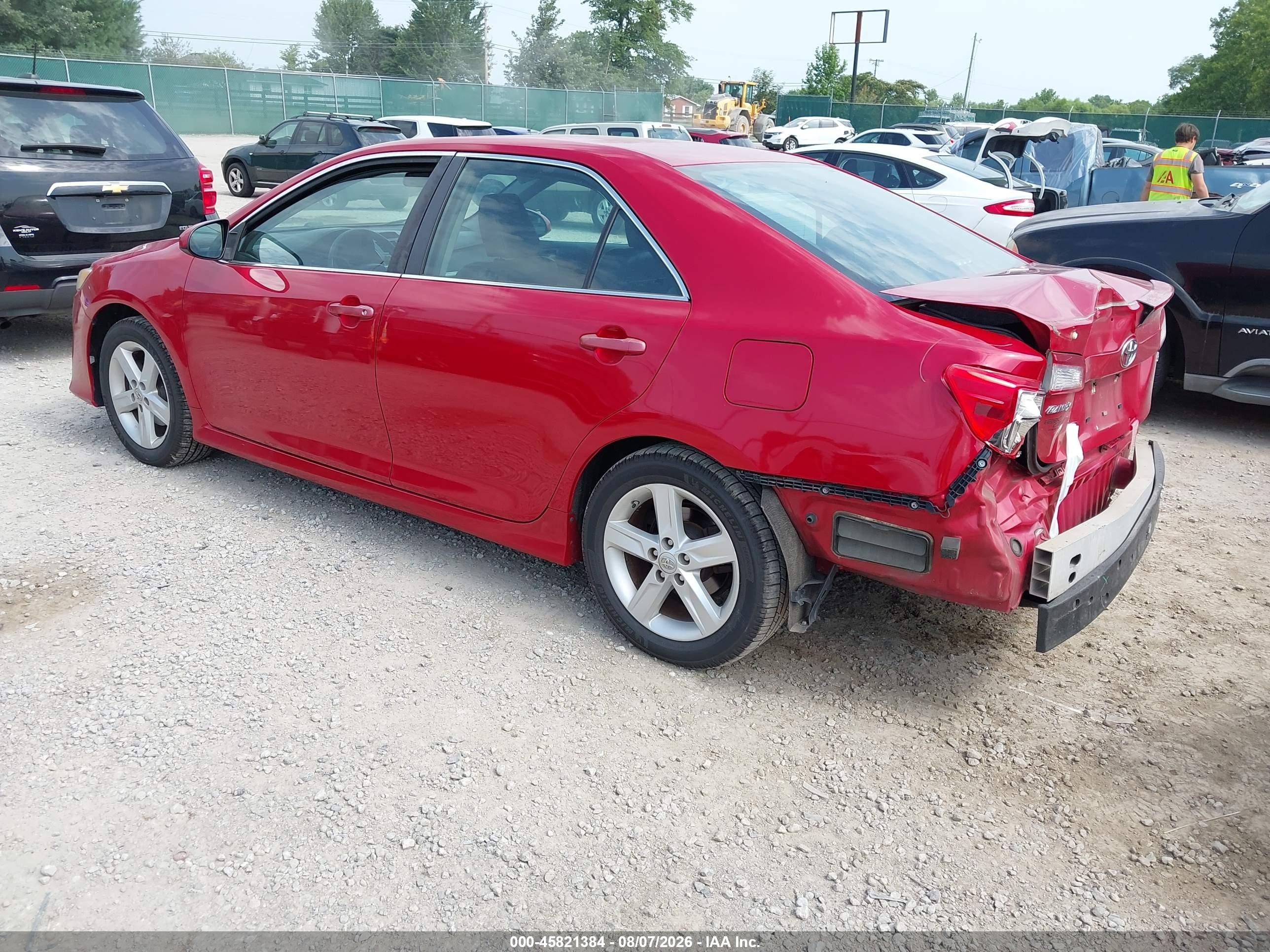 2014 Toyota Camry Se Red vin: 4T1BF1FK9EU869861