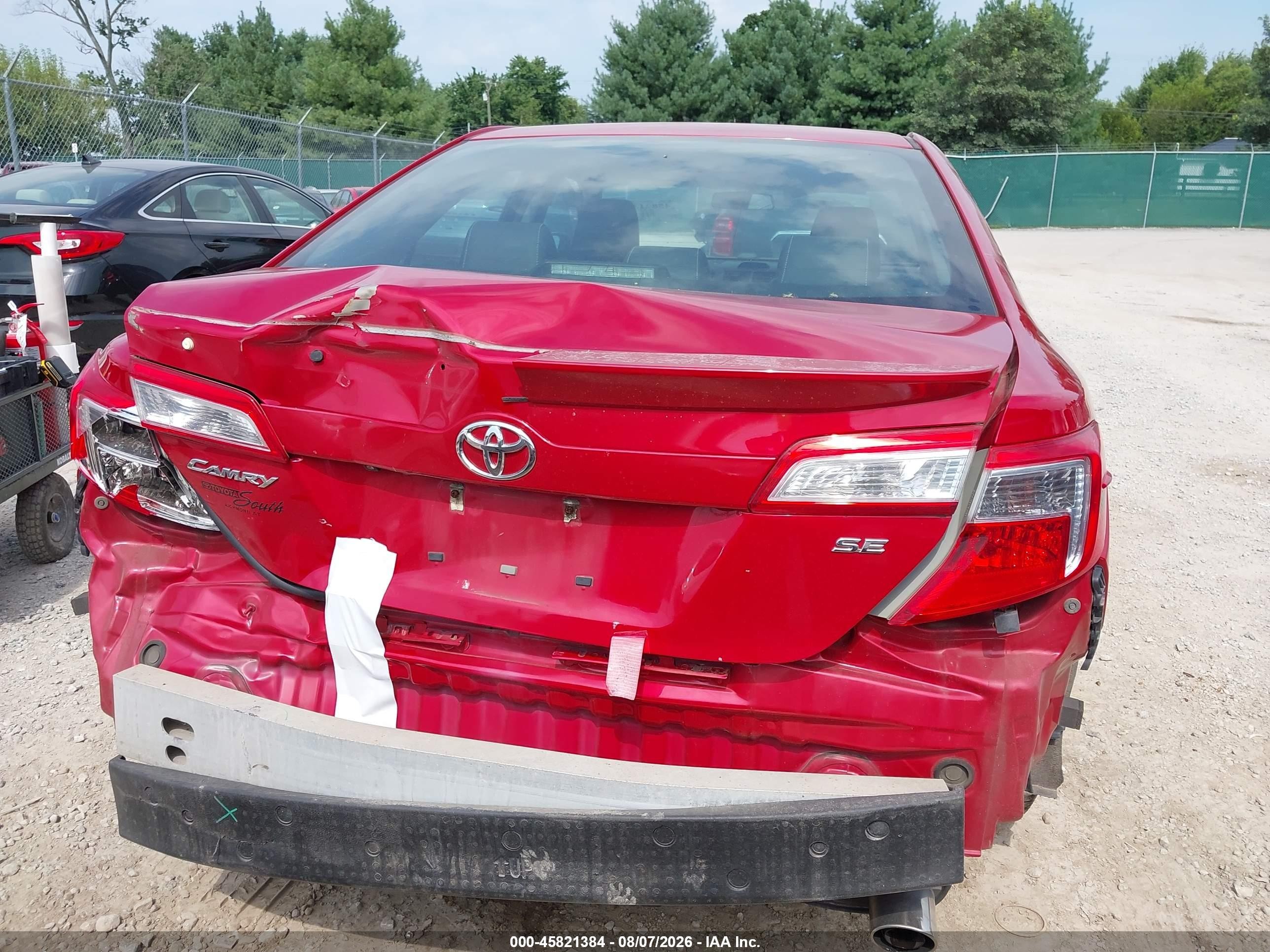 2014 Toyota Camry Se Red vin: 4T1BF1FK9EU869861