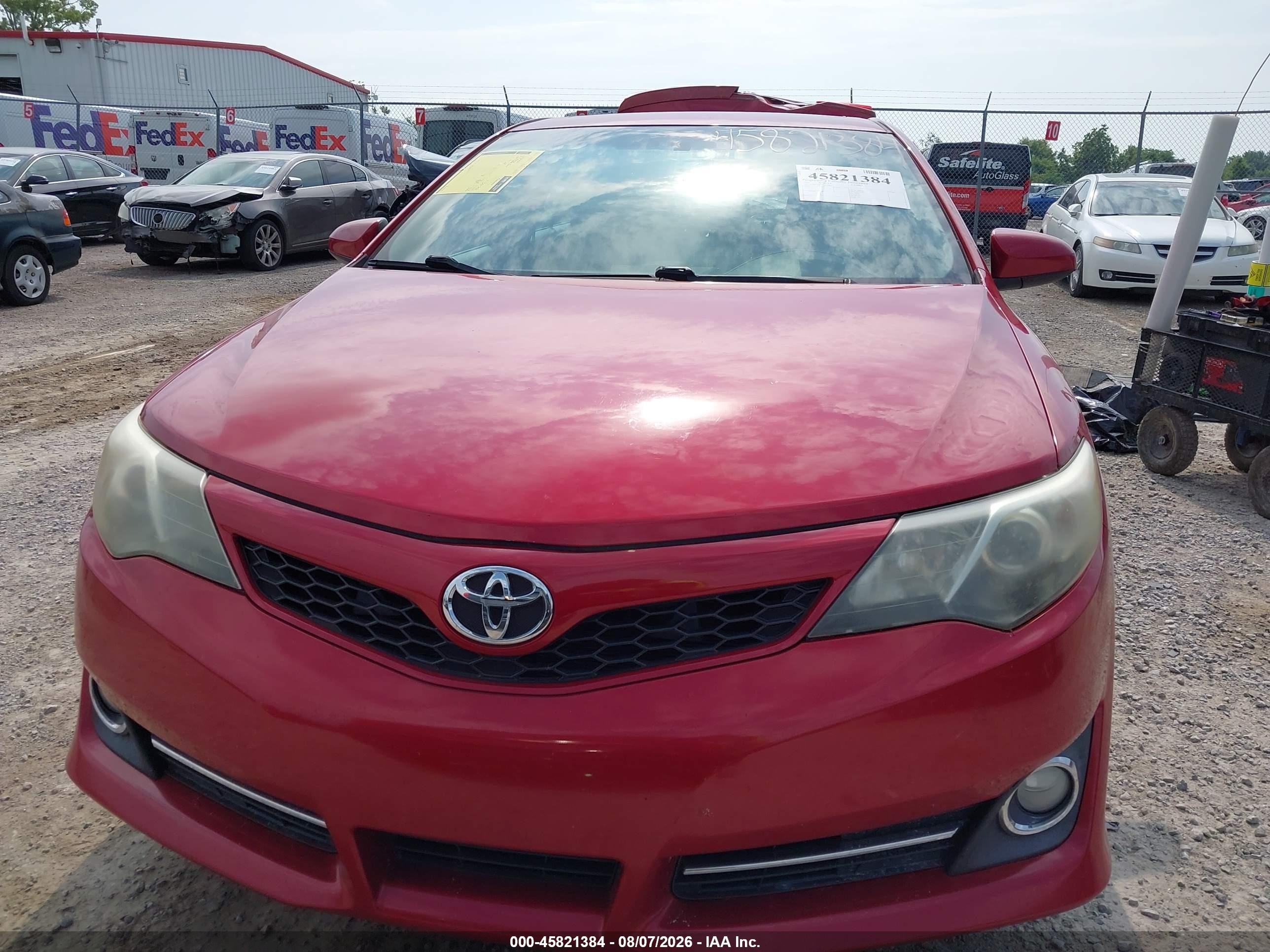 2014 Toyota Camry Se Red vin: 4T1BF1FK9EU869861