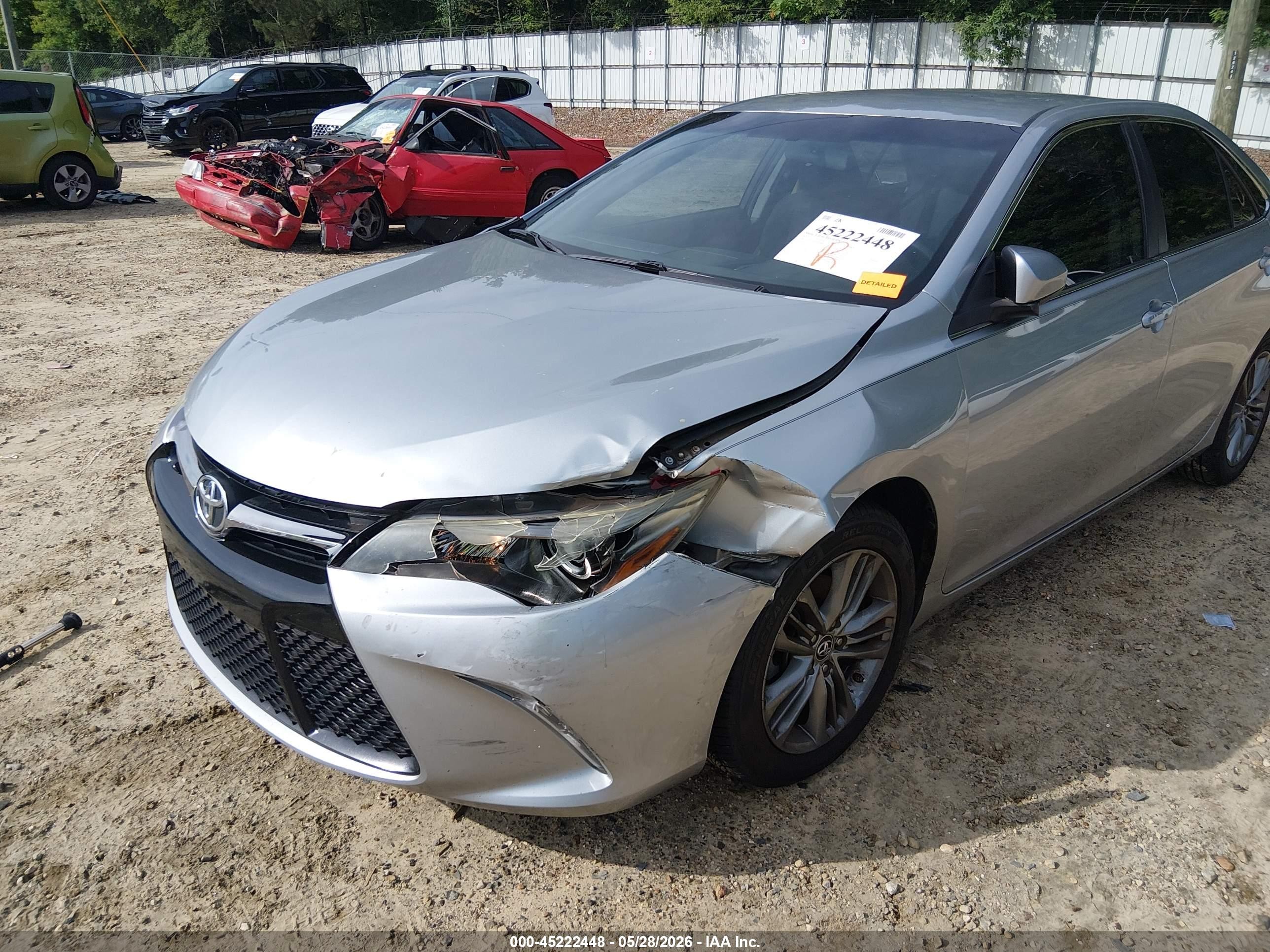 2015 Toyota Camry Se Silver vin: 4T1BF1FK9FU004860